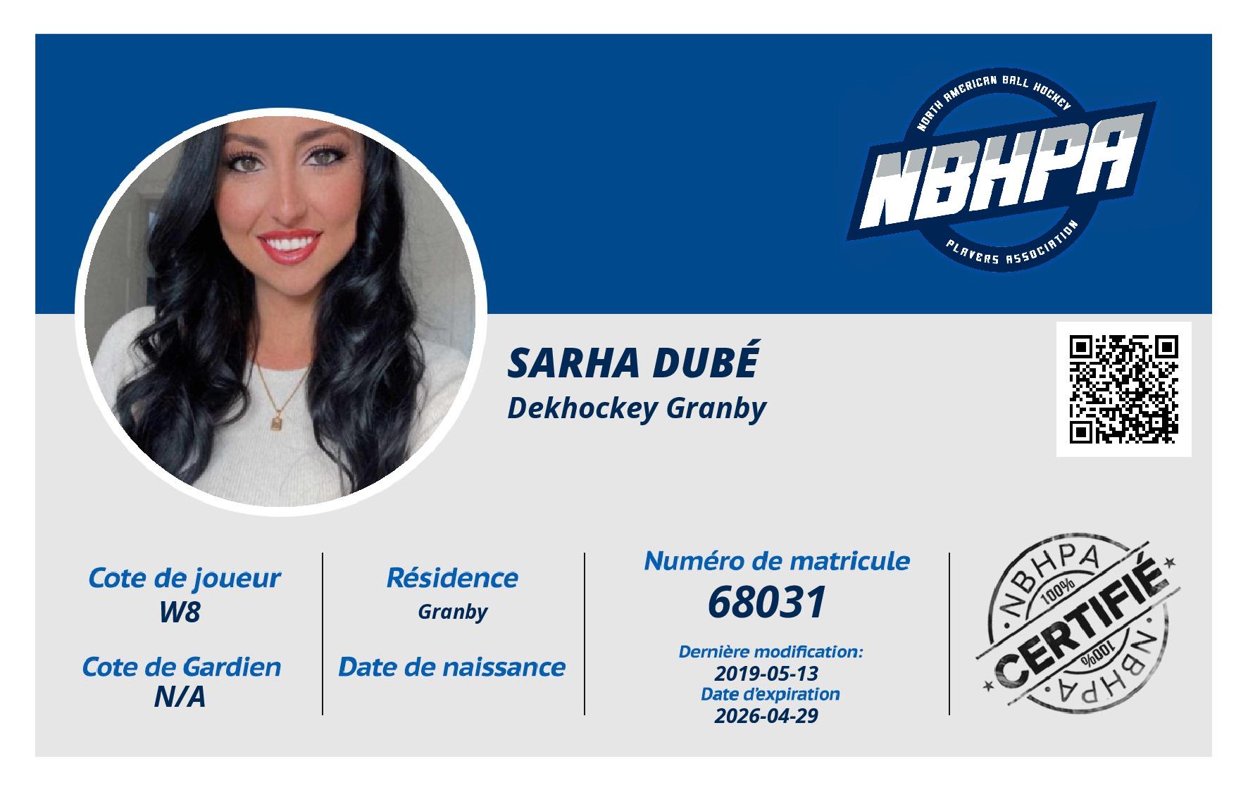 Sarha Dubé
