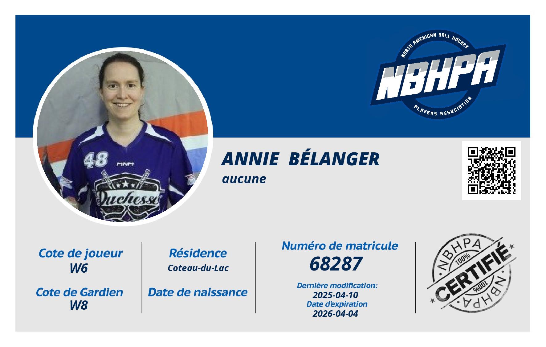 Annie  Bélanger 
