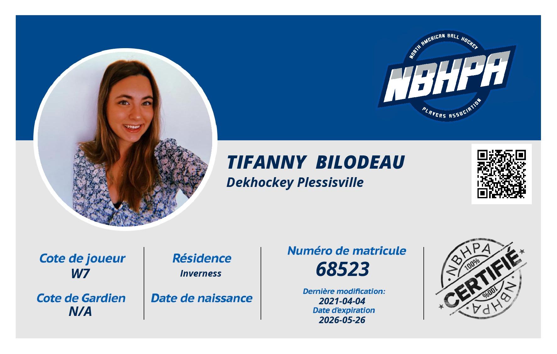 Tifanny  Bilodeau 
