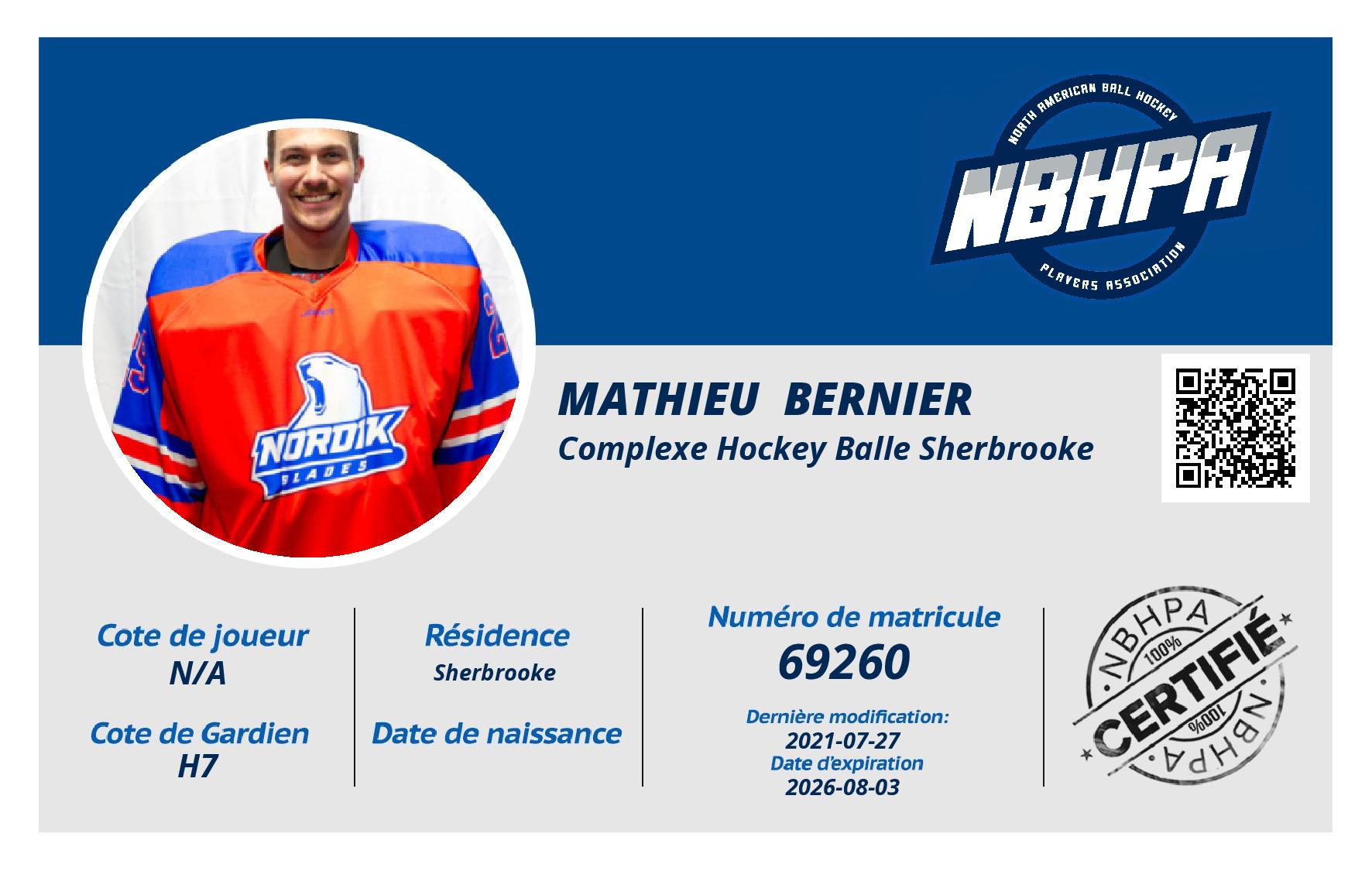 Mathieu  Bernier 