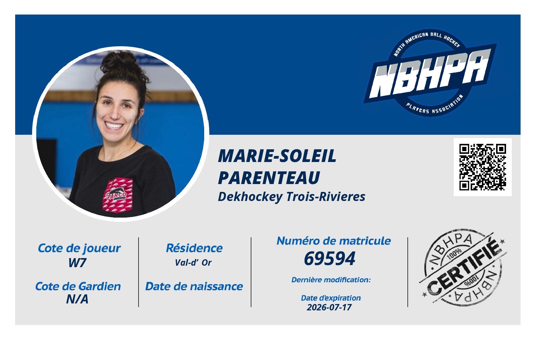 Marie-Soleil Parenteau
