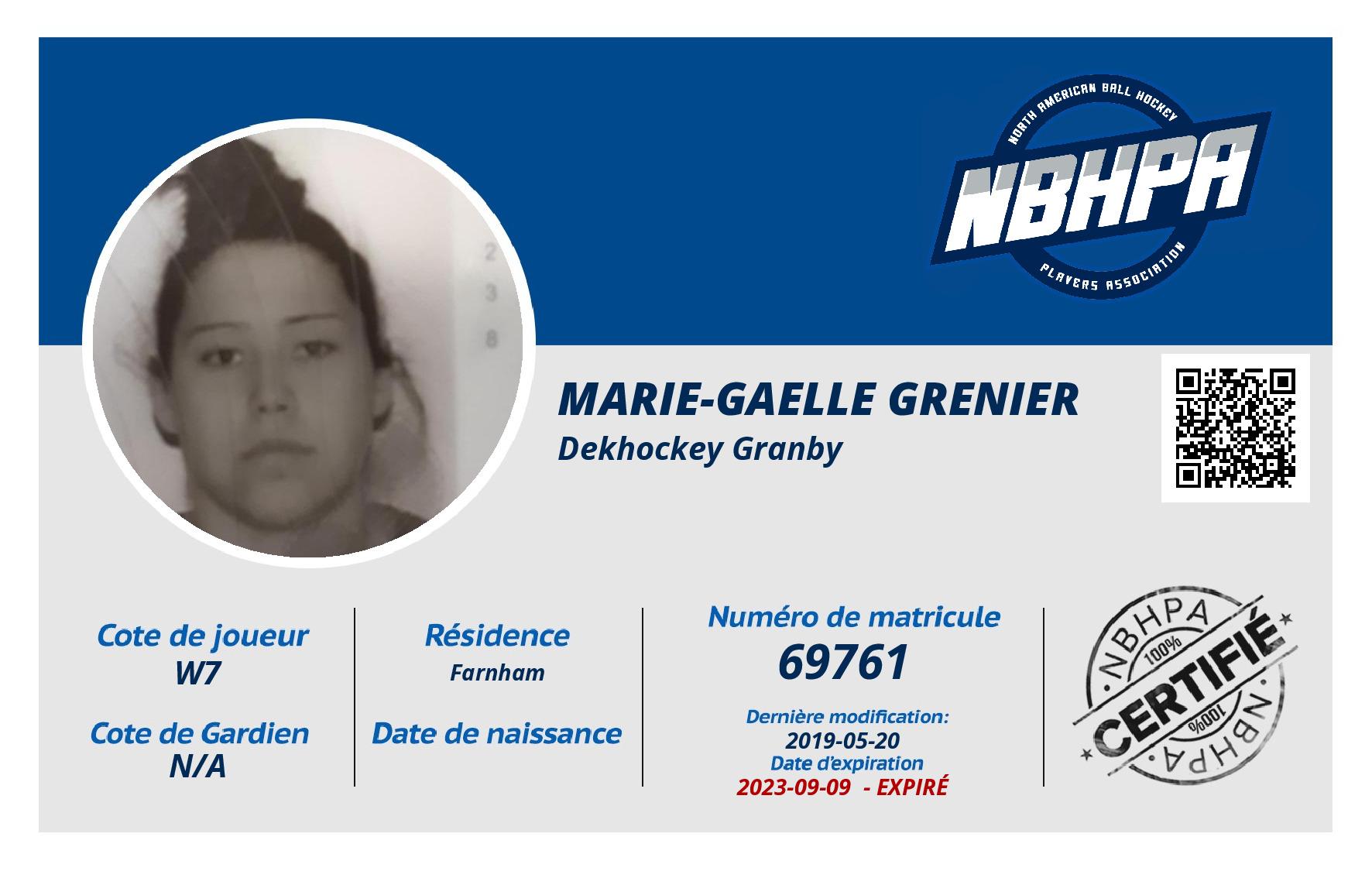 Marie-Gaelle Grenier