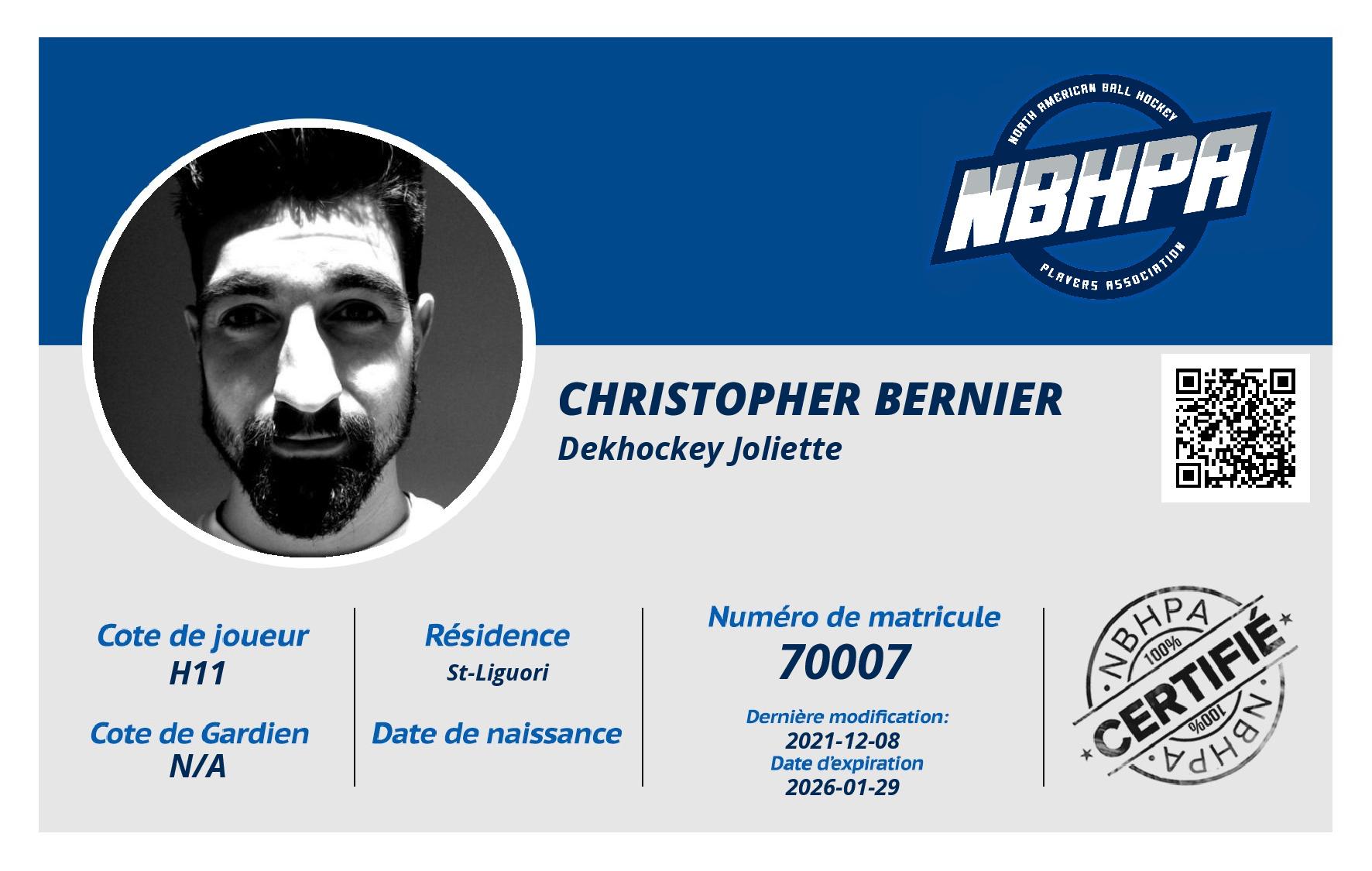 Christopher Bernier