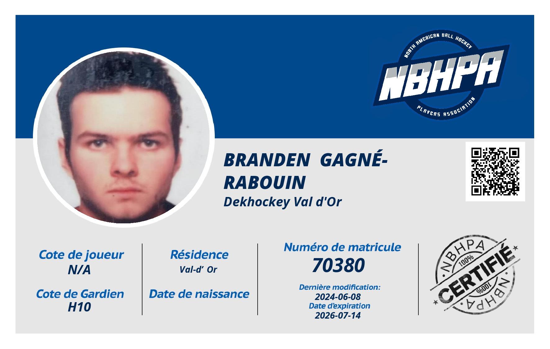 Branden  Gagné-Rabouin