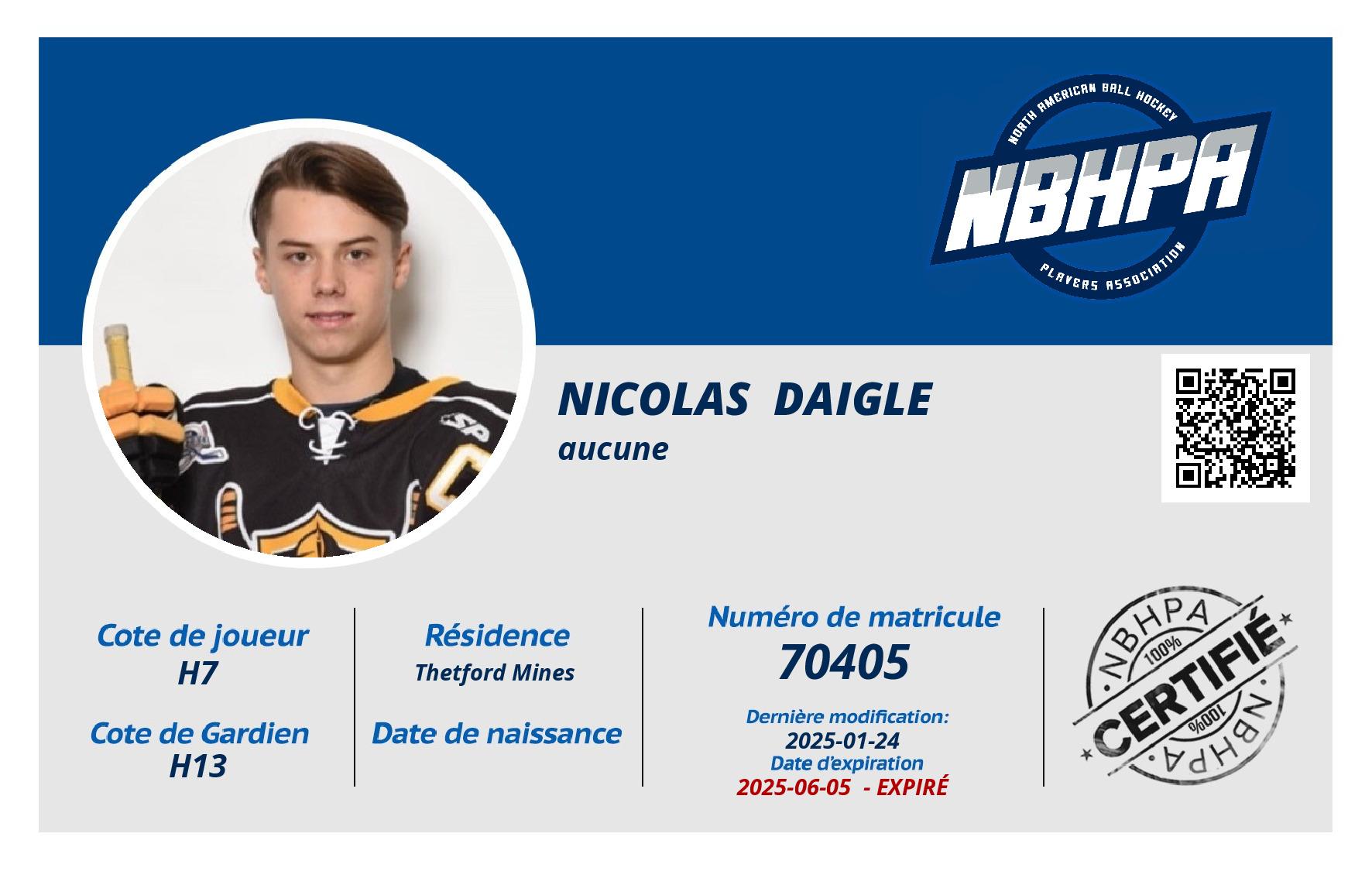 Nicolas  Daigle 