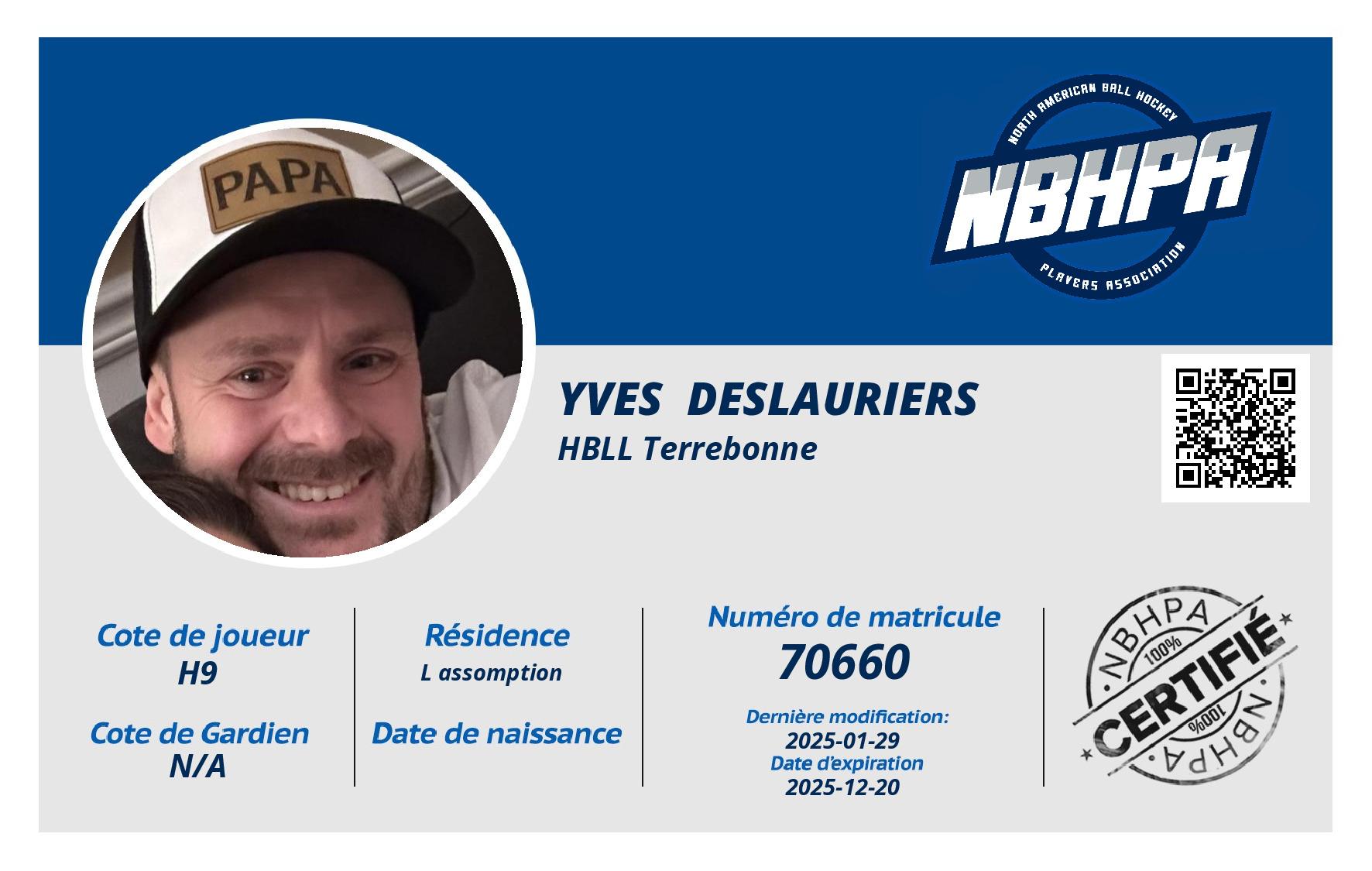 Yves  Deslauriers 