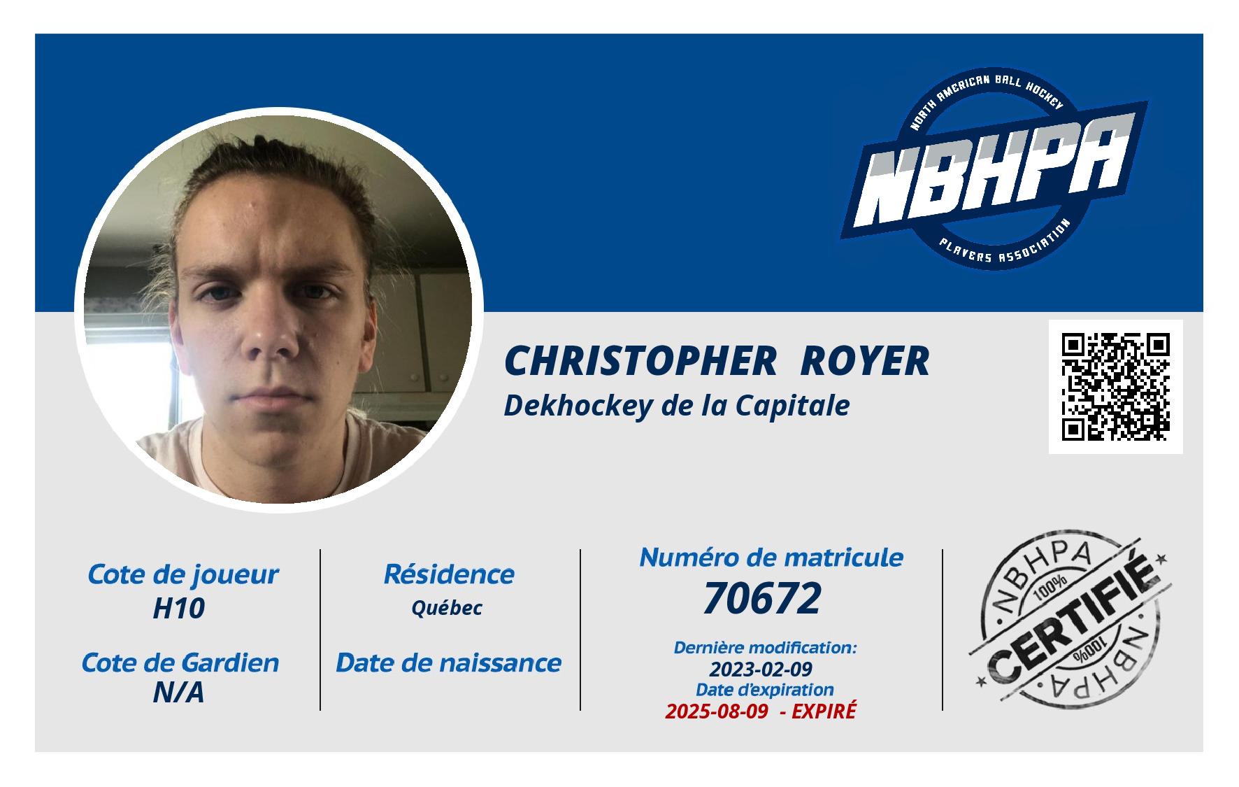 Christopher  Royer 