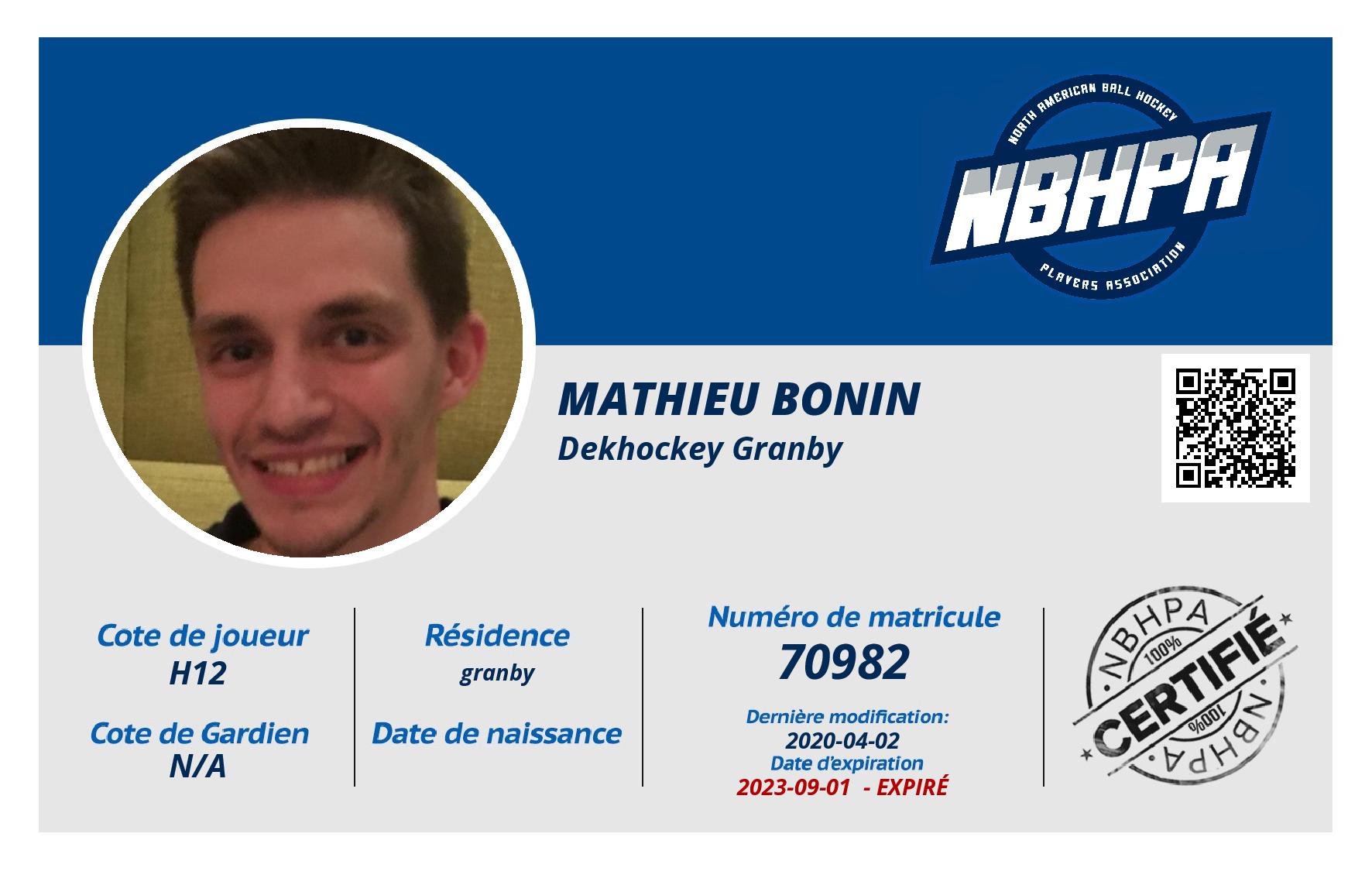 Mathieu Bonin