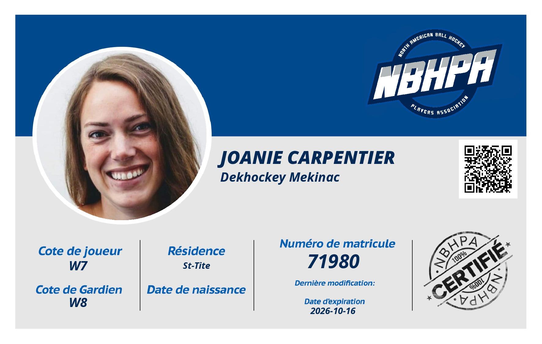 Joanie Carpentier