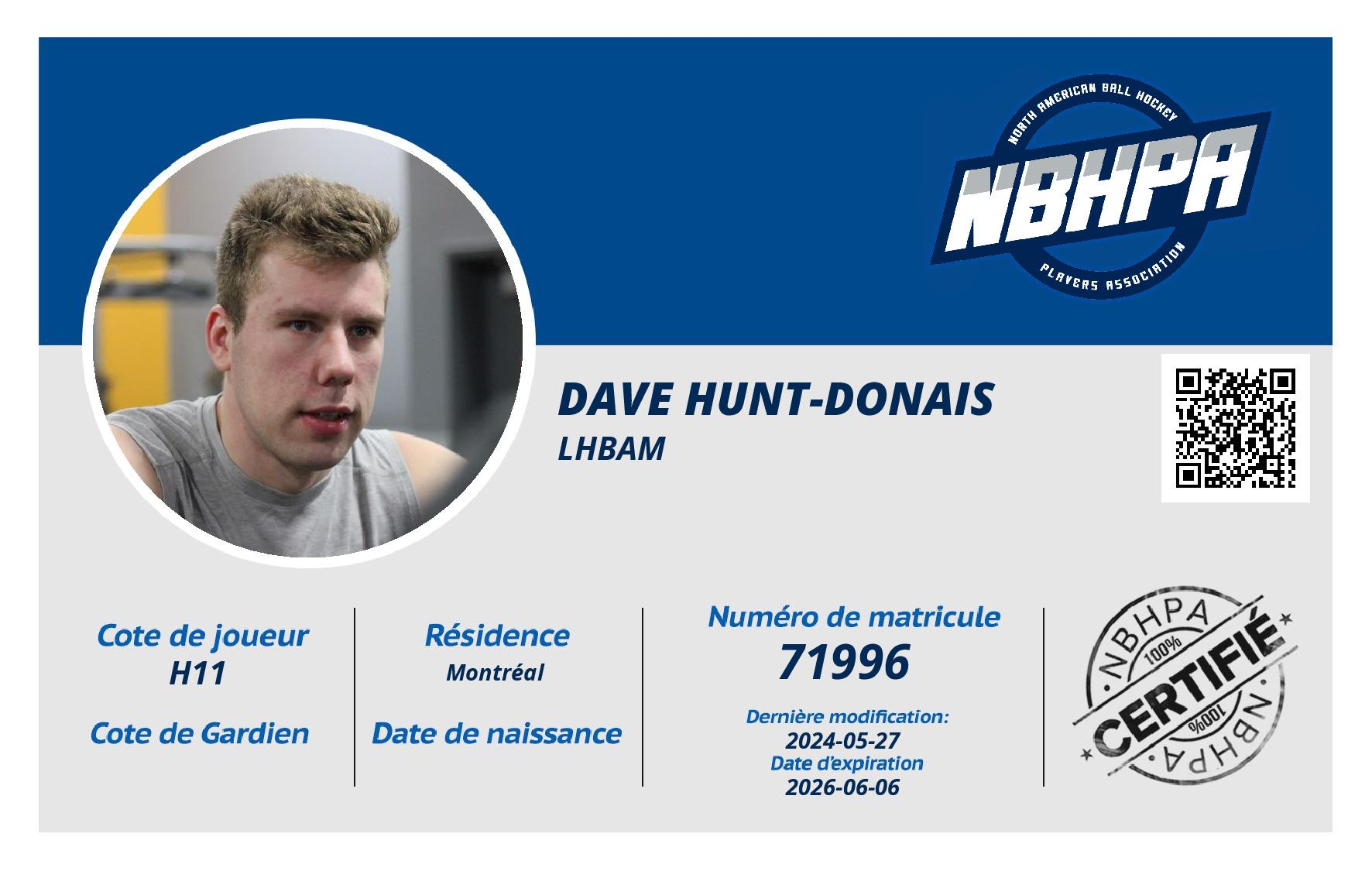 Dave Hunt-Donais