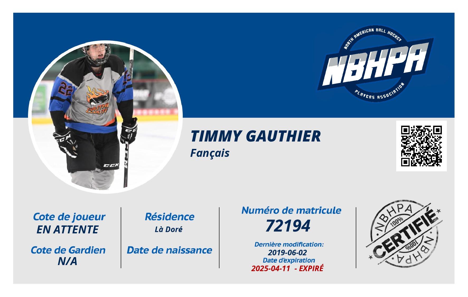 Timmy Gauthier 