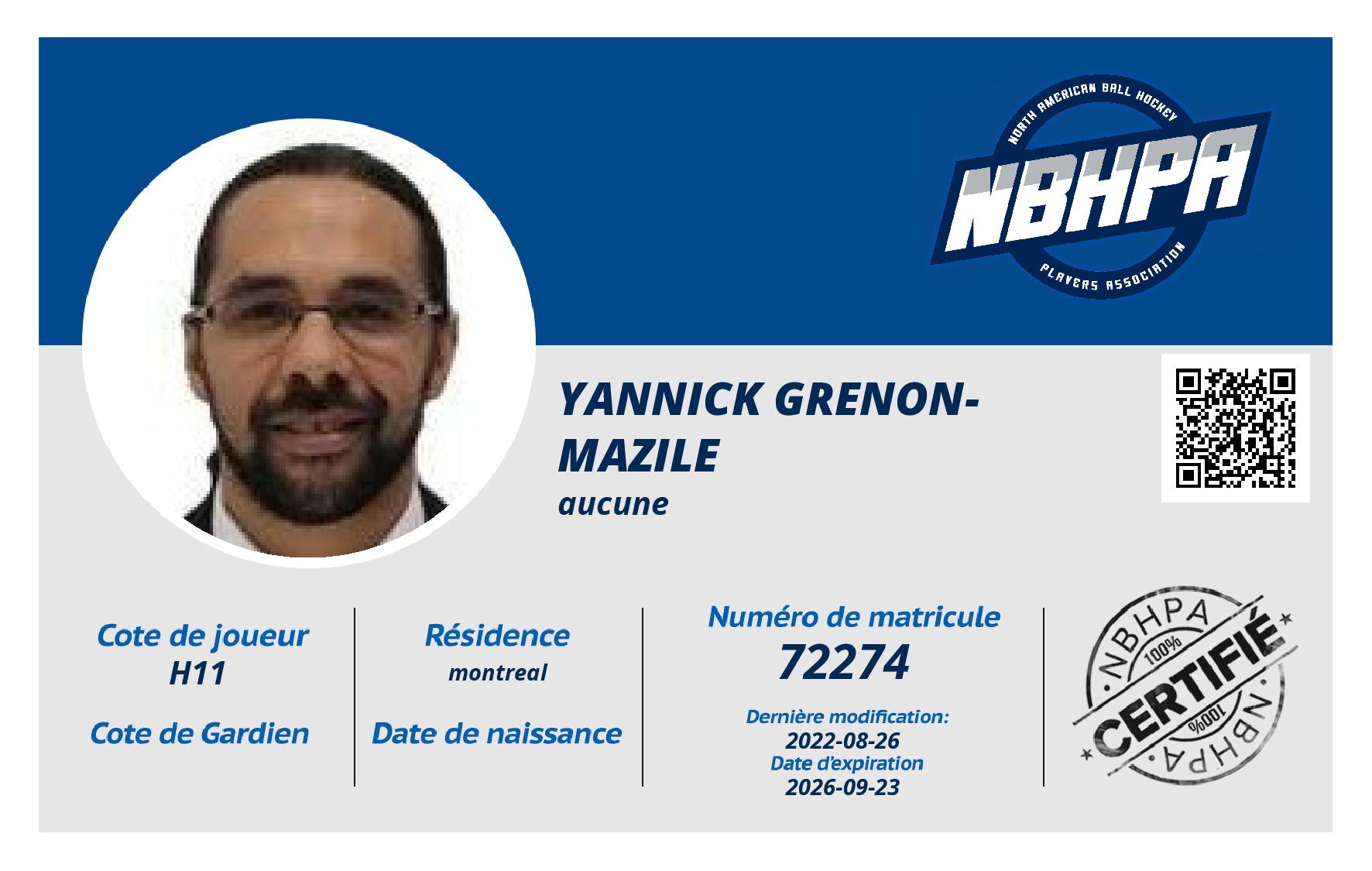 Yannick Grenon-Mazile