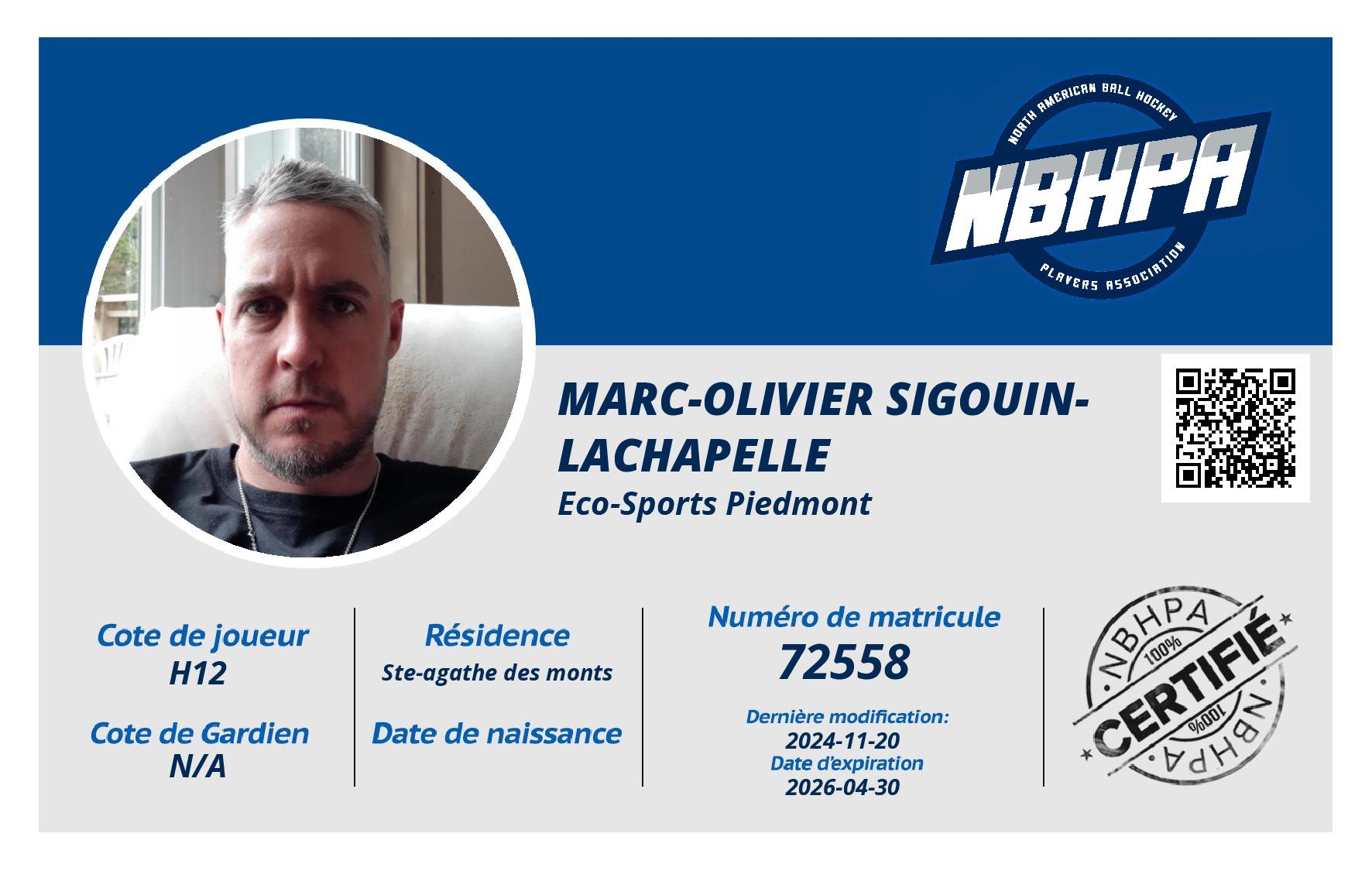 Marc-Olivier Sigouin-Lachapelle