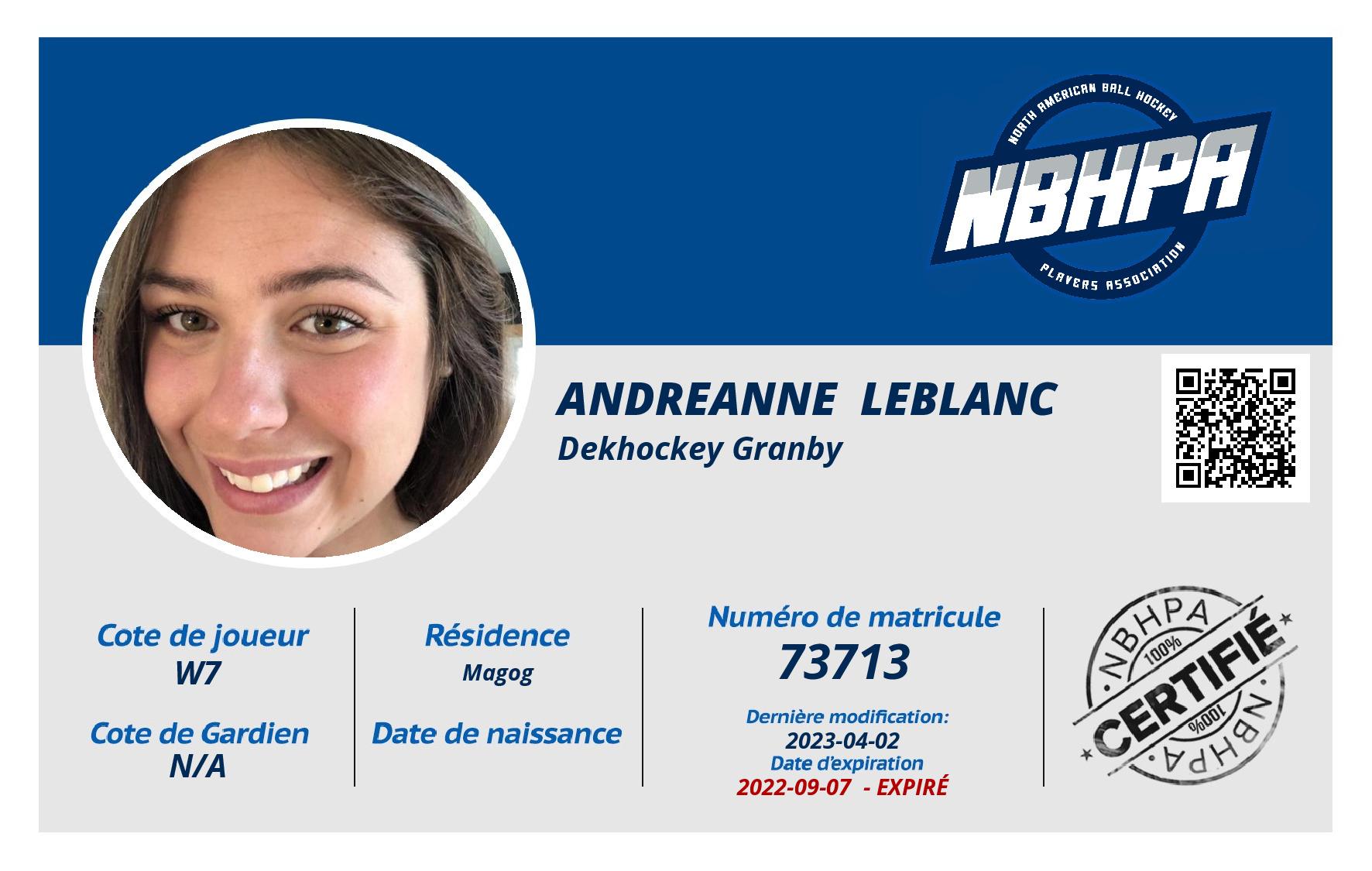 Andreanne  Leblanc