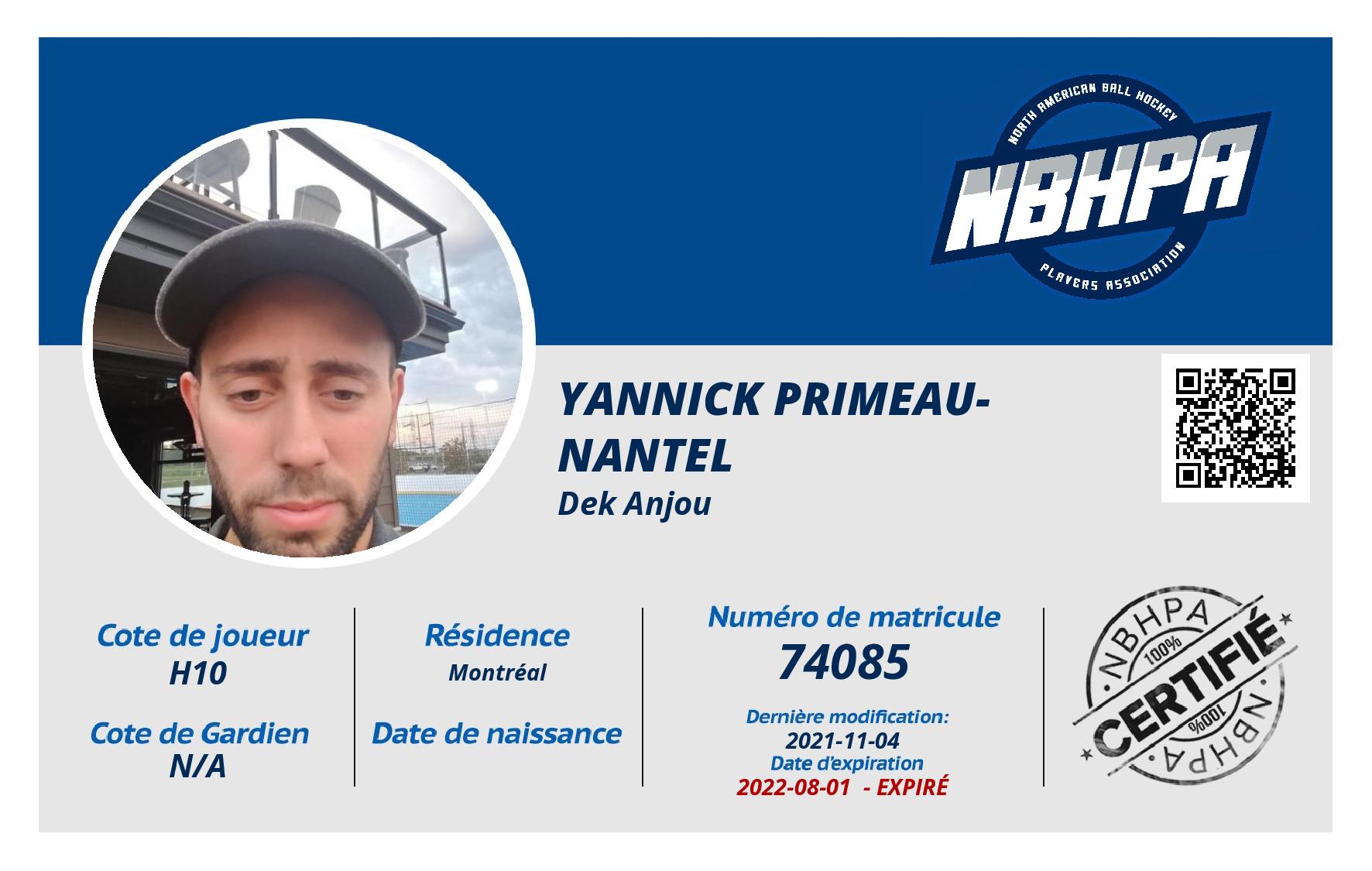 Yannick Primeau-Nantel