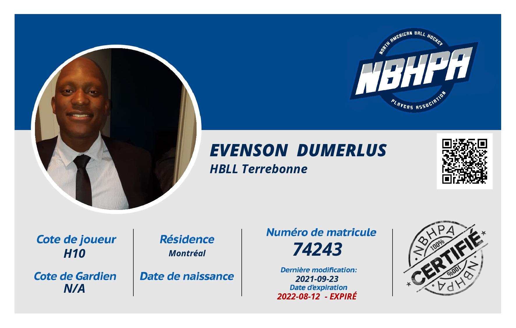 Evenson  Dumerlus
