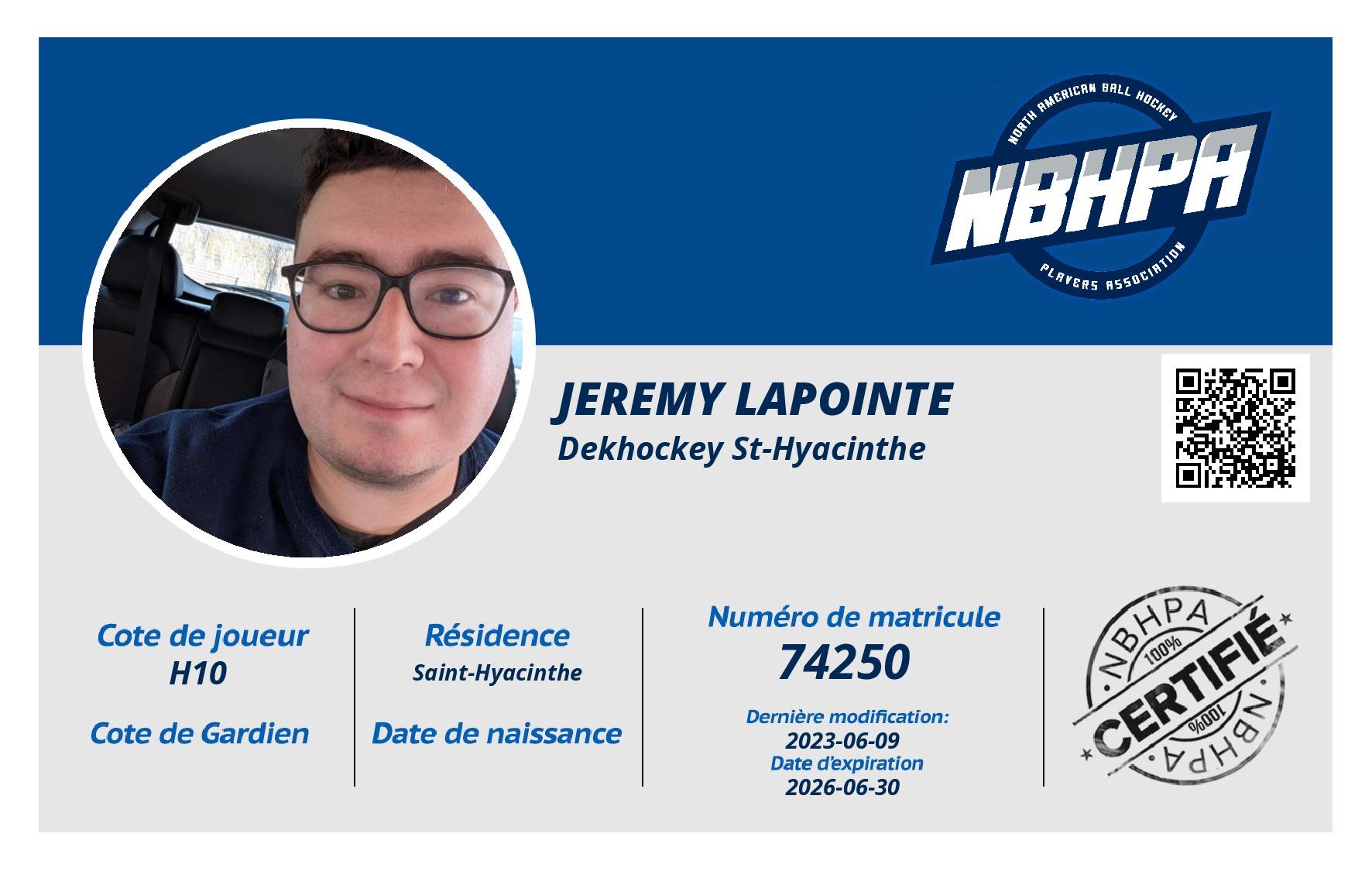 Jeremy Lapointe