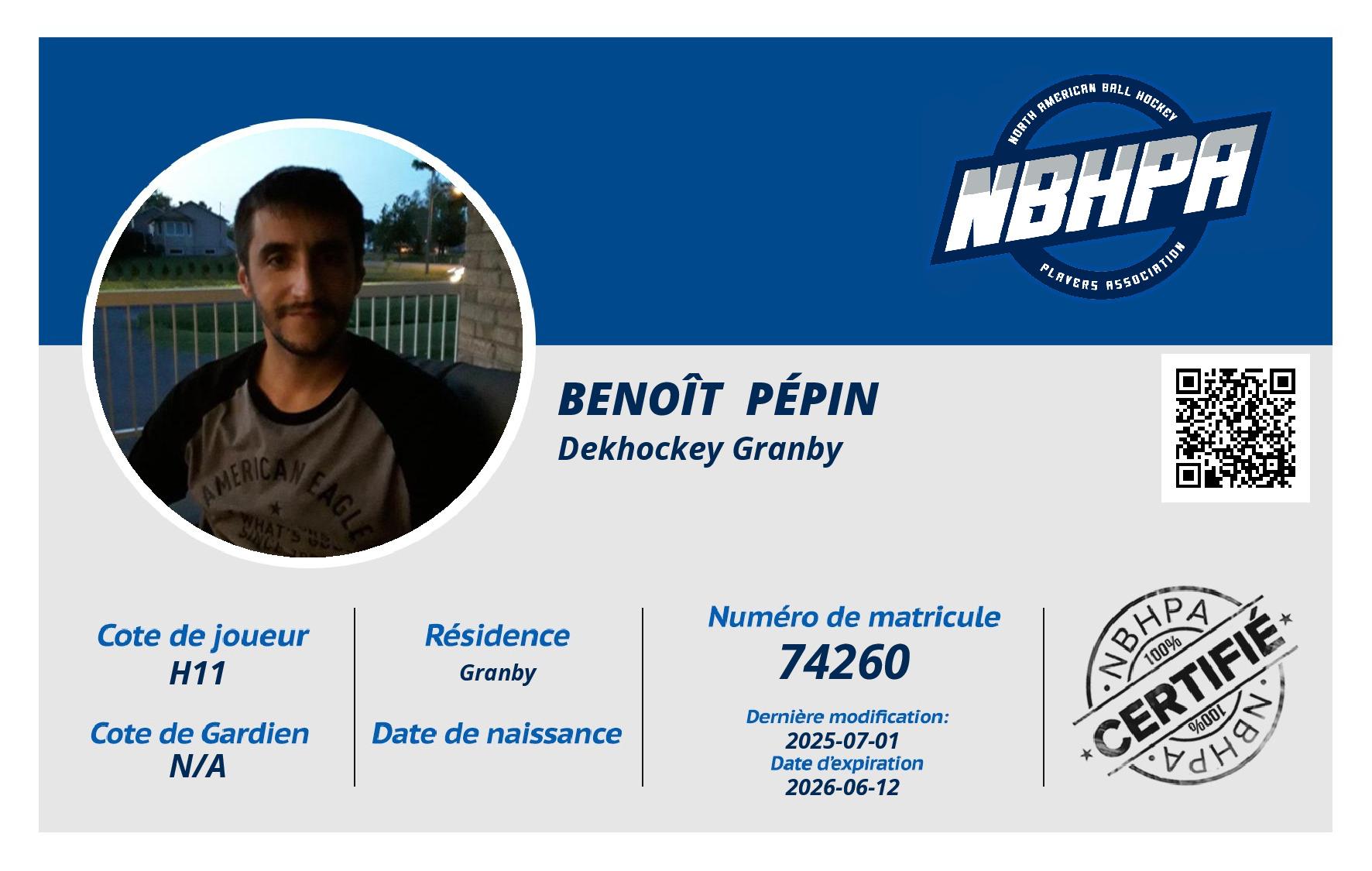 Benoît  Pépin