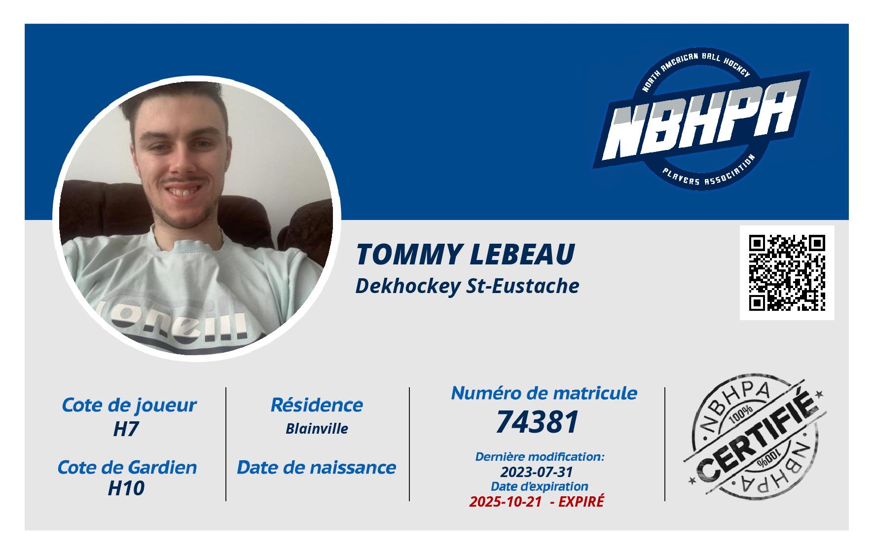 Tommy Lebeau