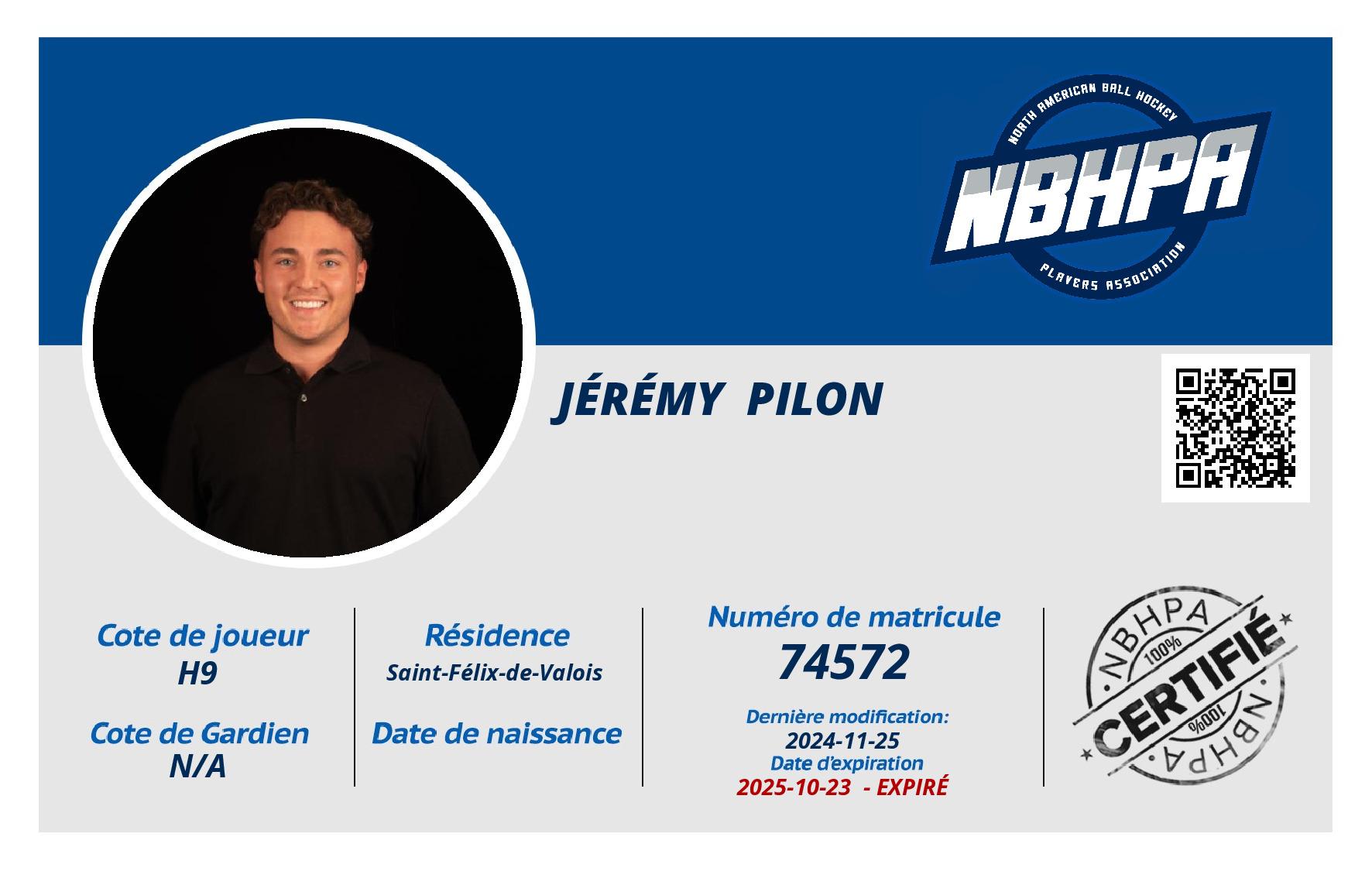 Jérémy  Pilon