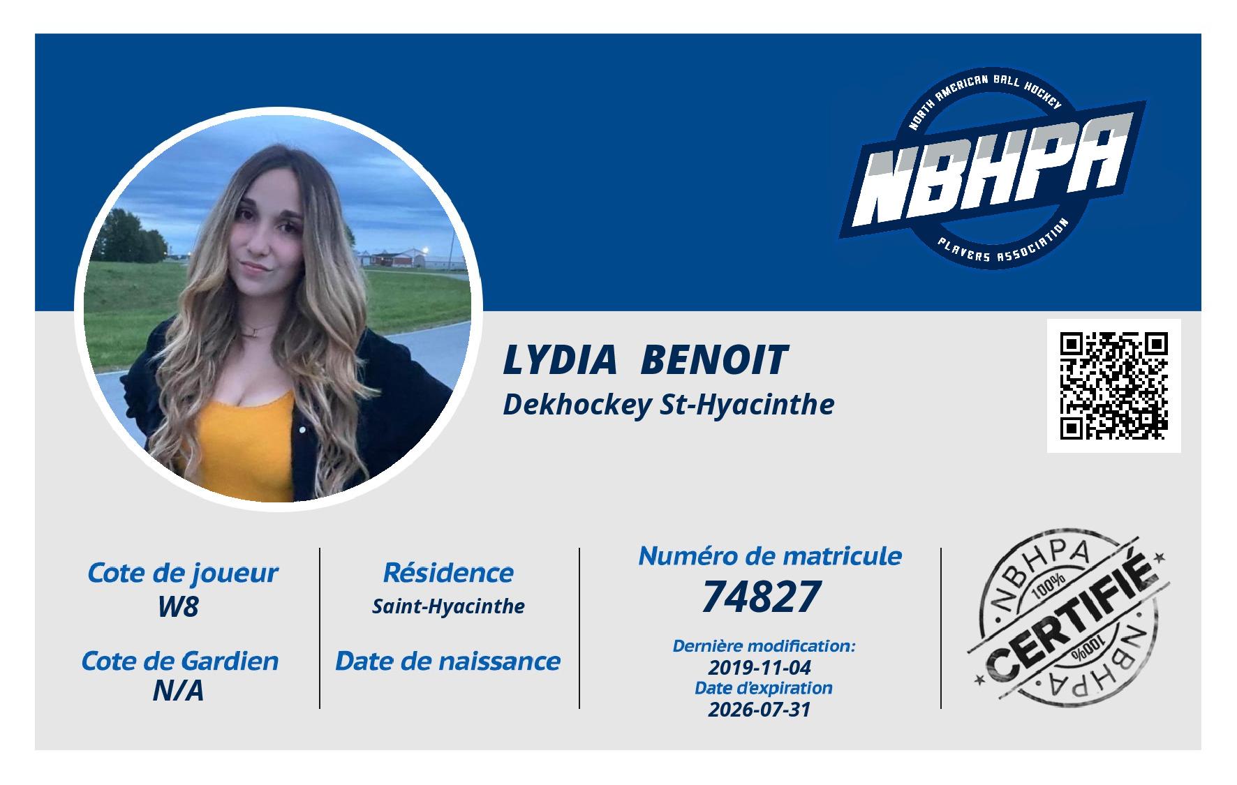 Lydia  Benoit