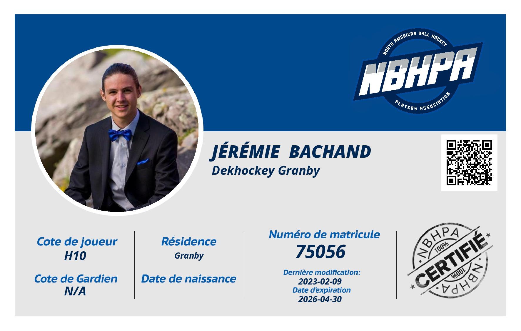 Jérémie  Bachand 