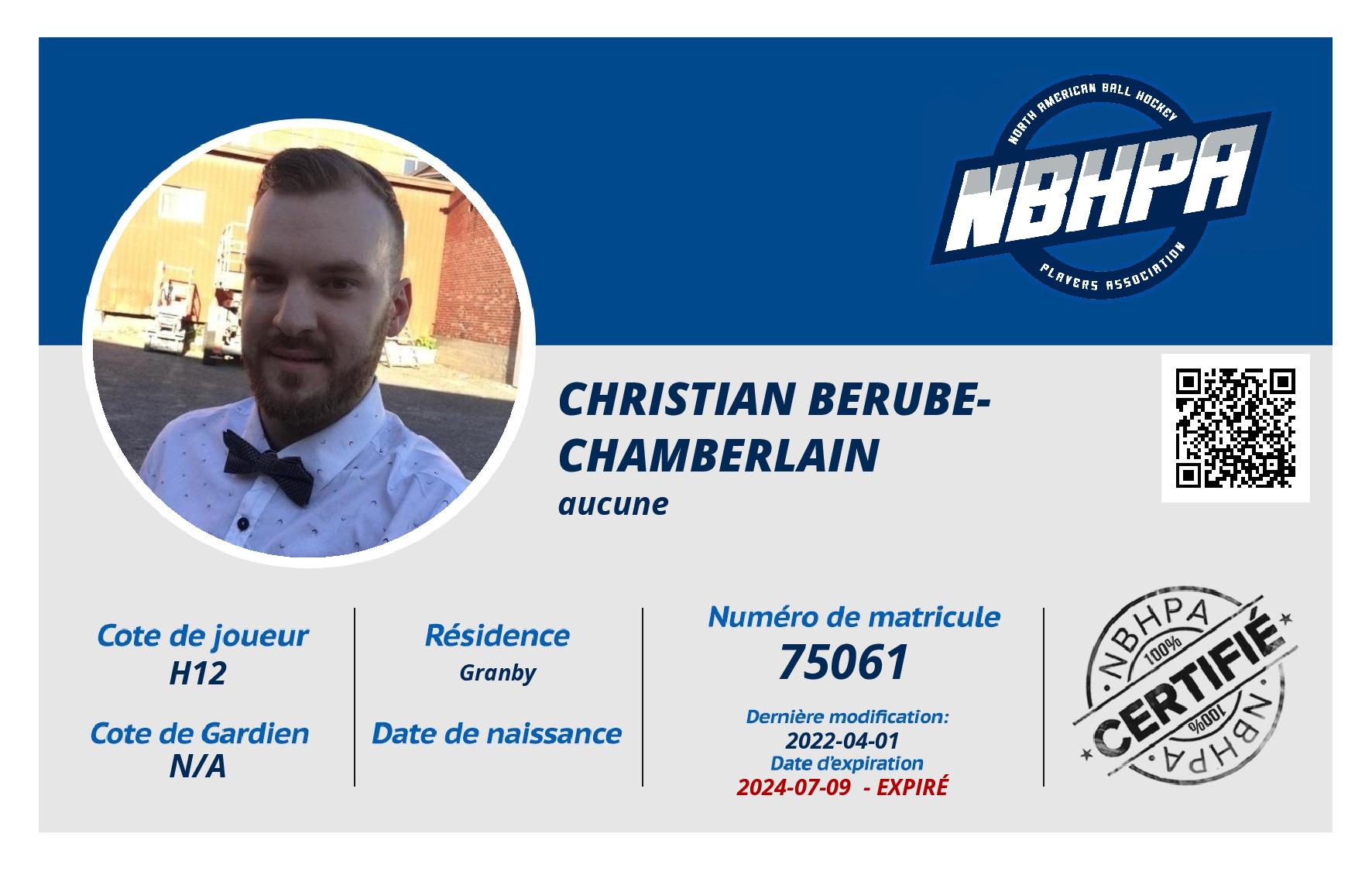 Christian Berube-Chamberlain