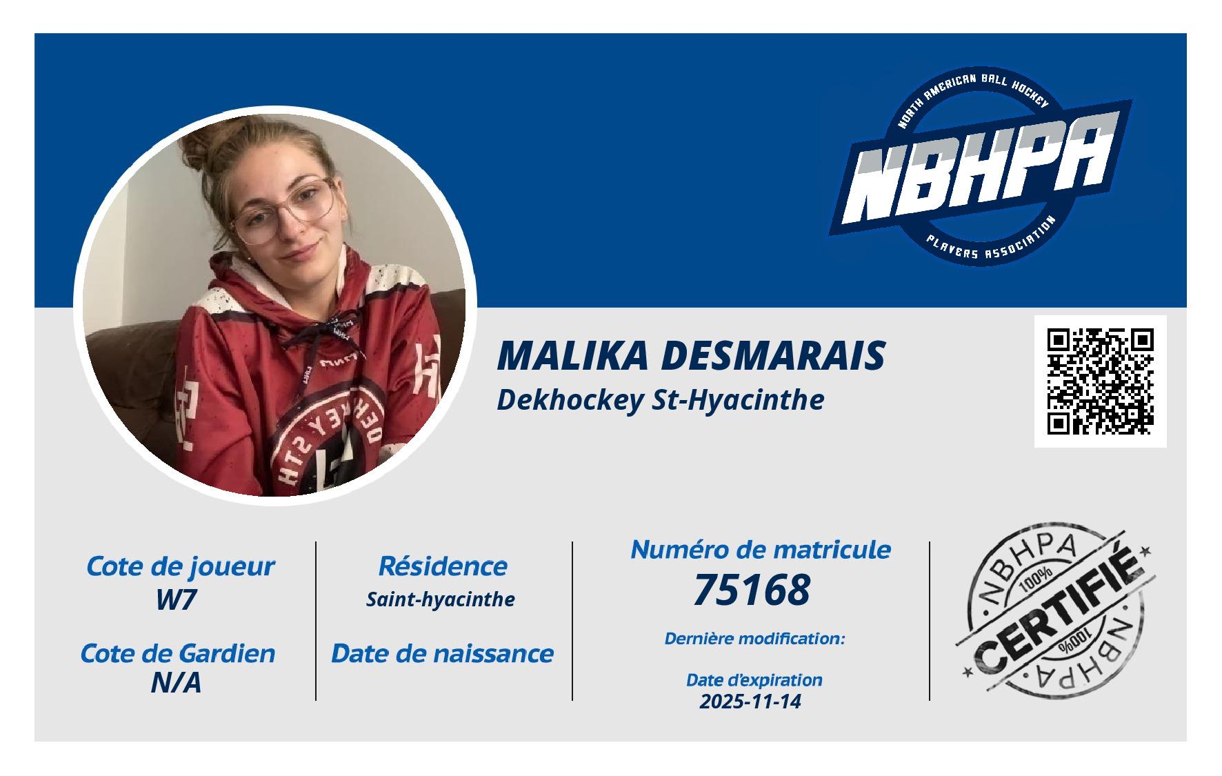 Malika Desmarais 