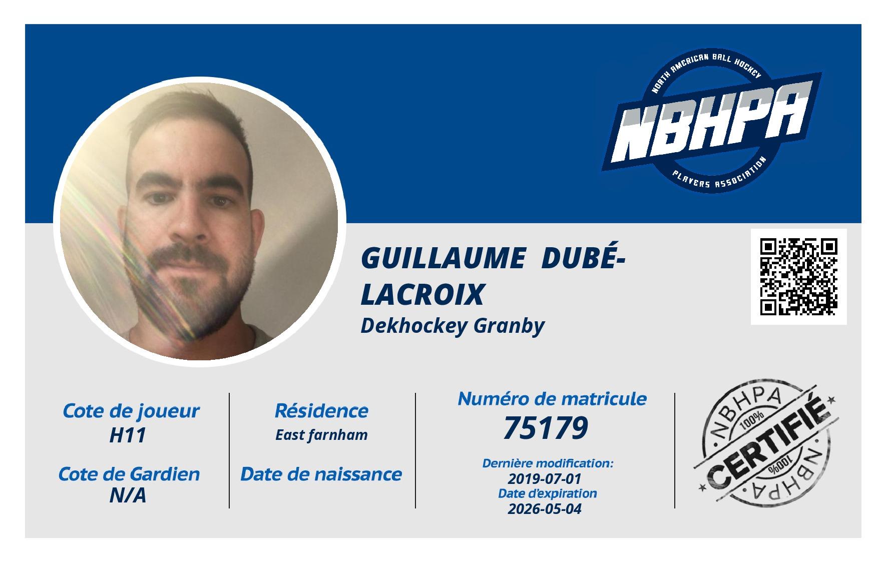 Guillaume  Dubé-Lacroix