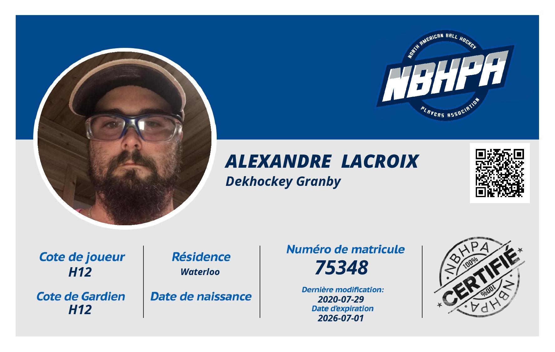 Alexandre  Lacroix 