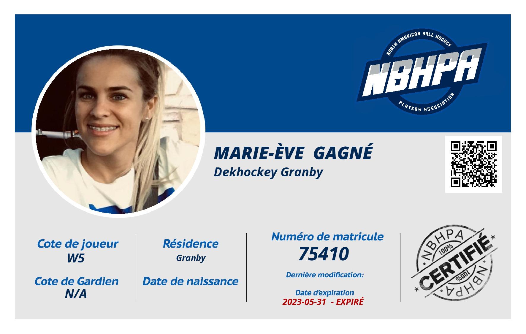 Marie-Ève  Gagné