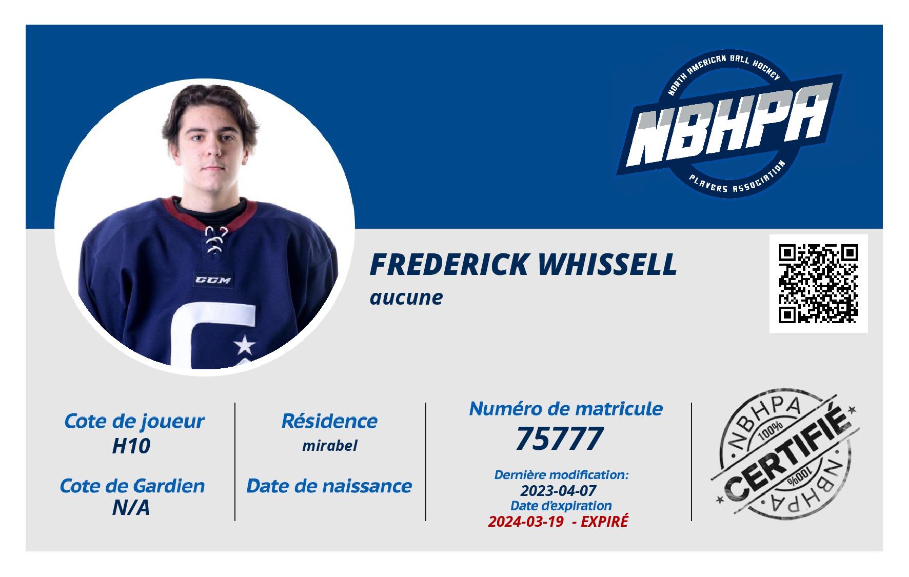 Frederick Whissell