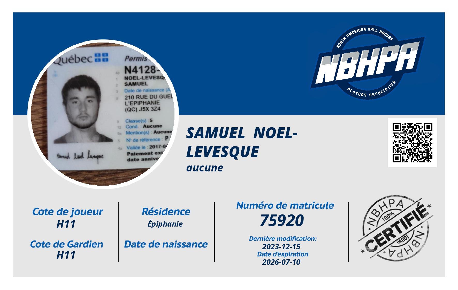 Samuel  Noel-Levesque