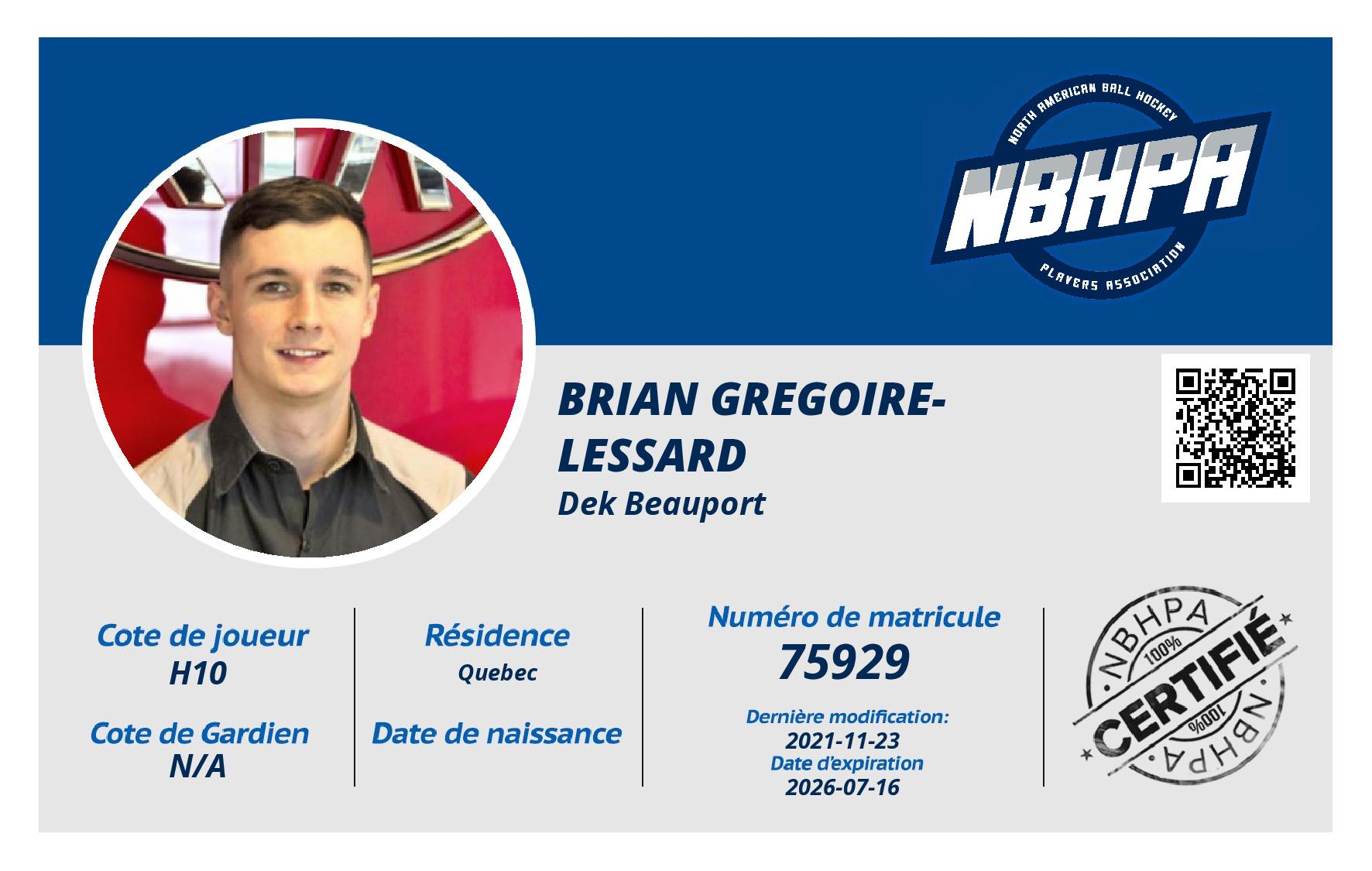 Brian Gregoire-Lessard