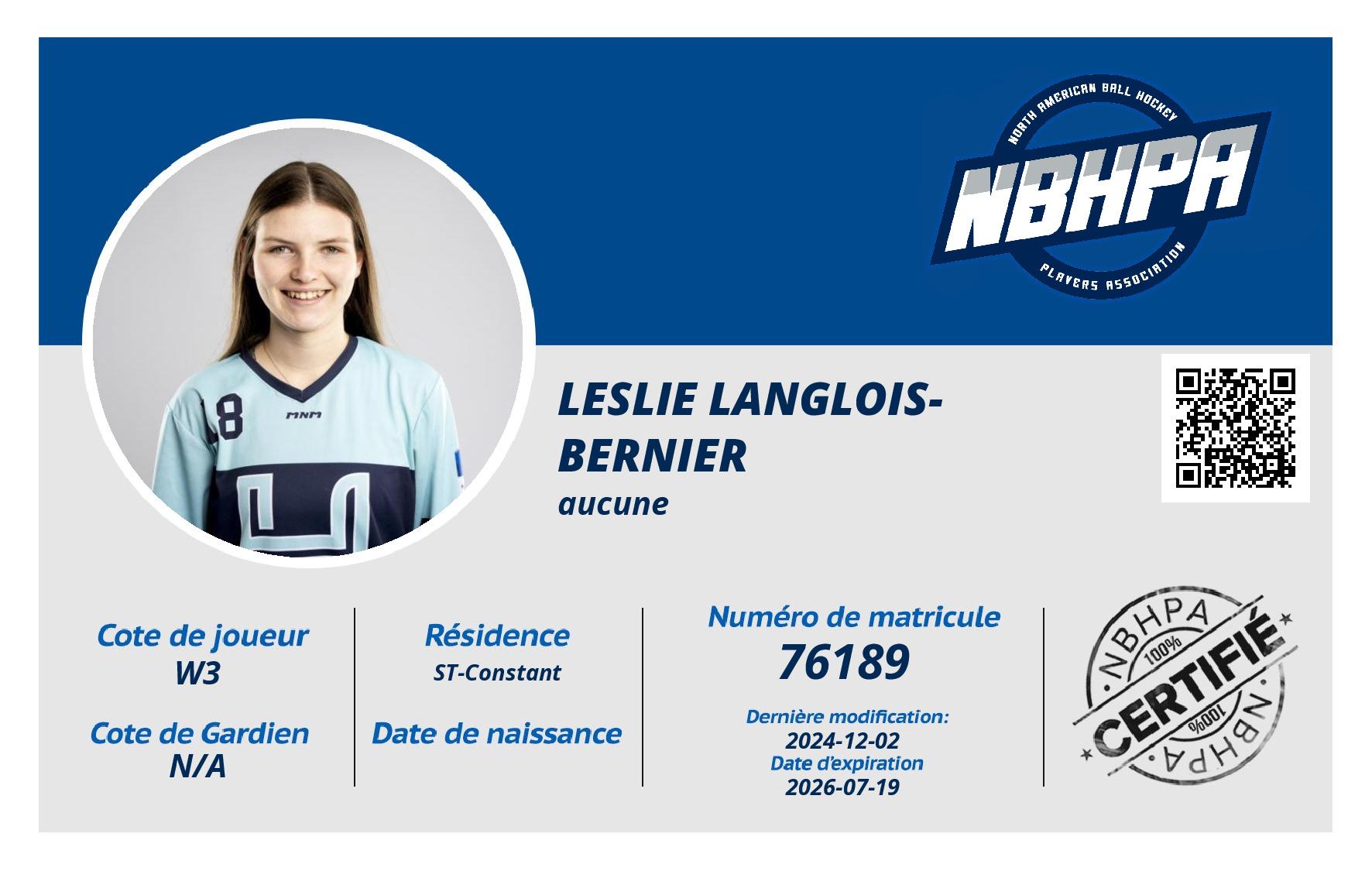 Leslie Langlois-Bernier