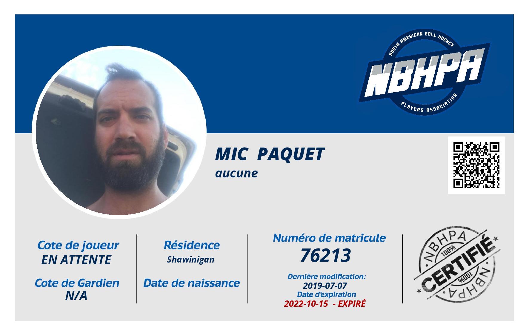 Mic  Paquet