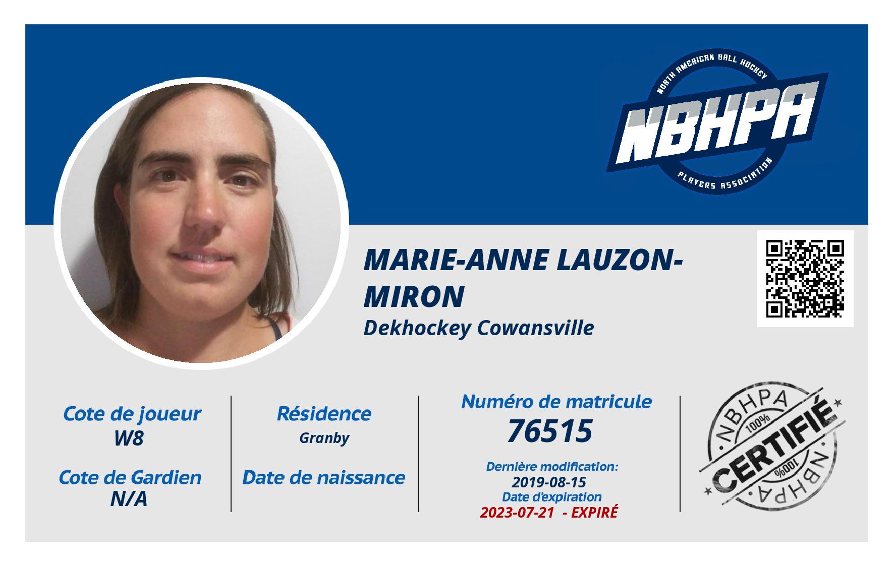 Marie-Anne Lauzon-Miron