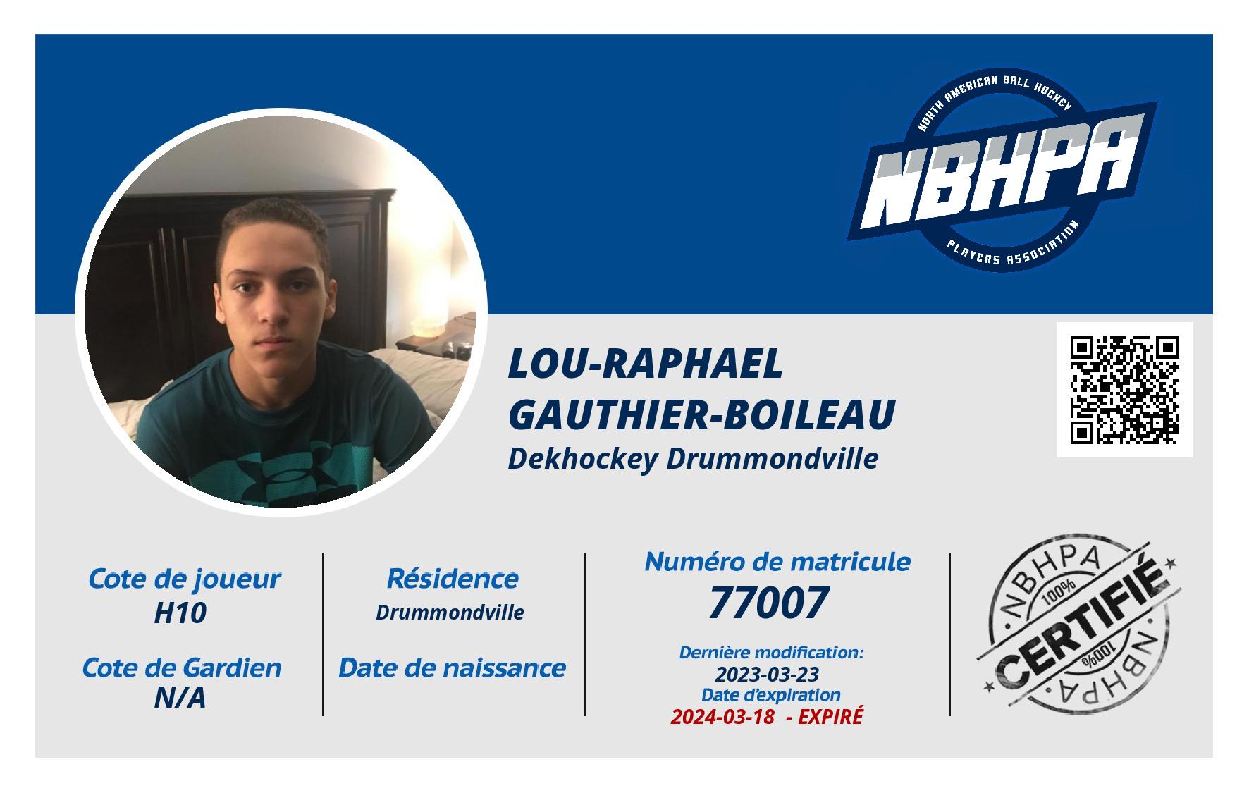Lou-Raphael Gauthier-Boileau