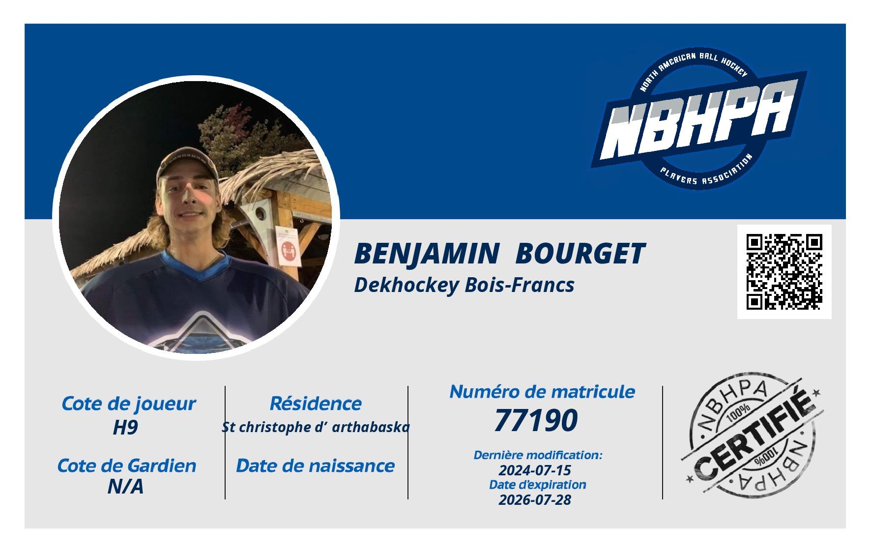 Benjamin  Bourget