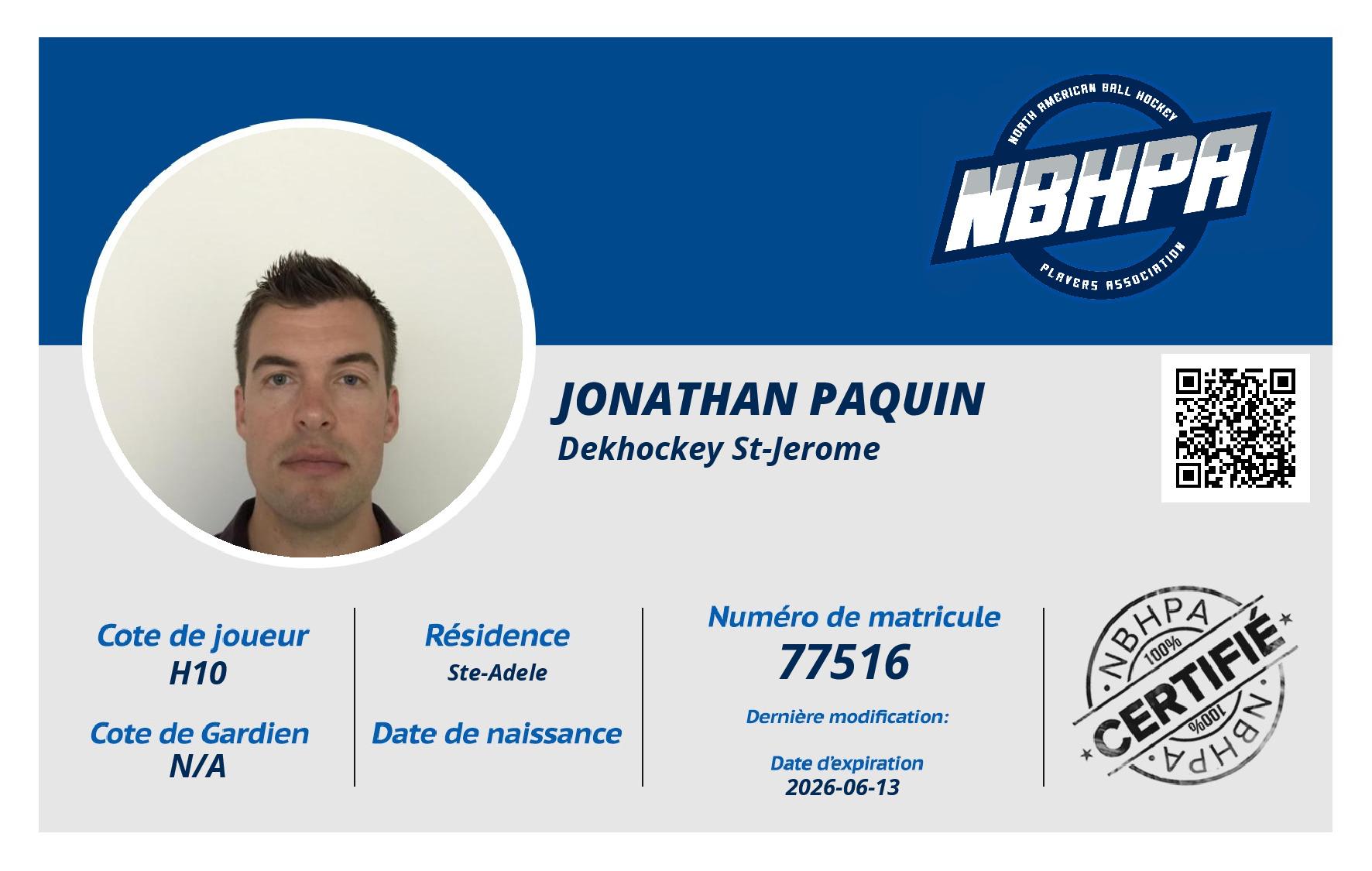 Jonathan Paquin
