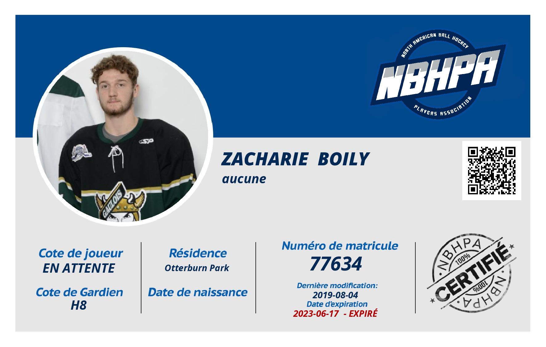 Zacharie  Boily