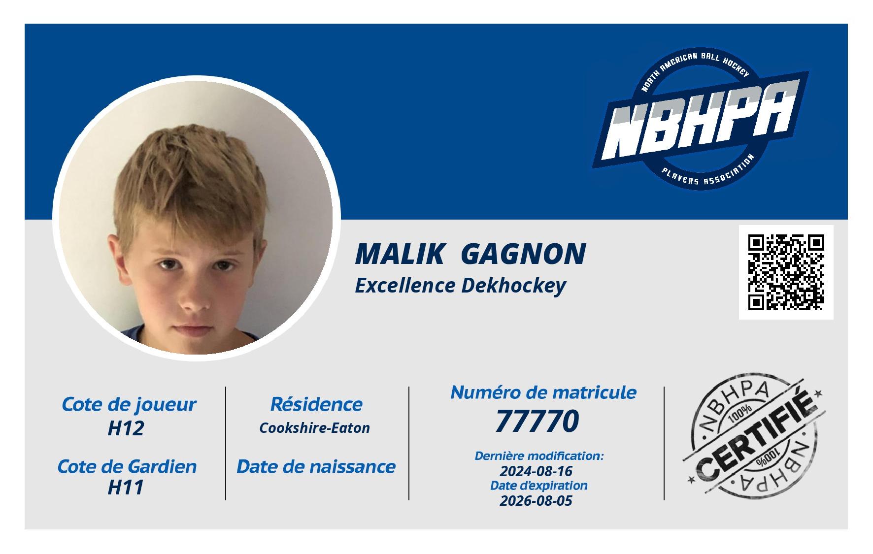 Malik  Gagnon 