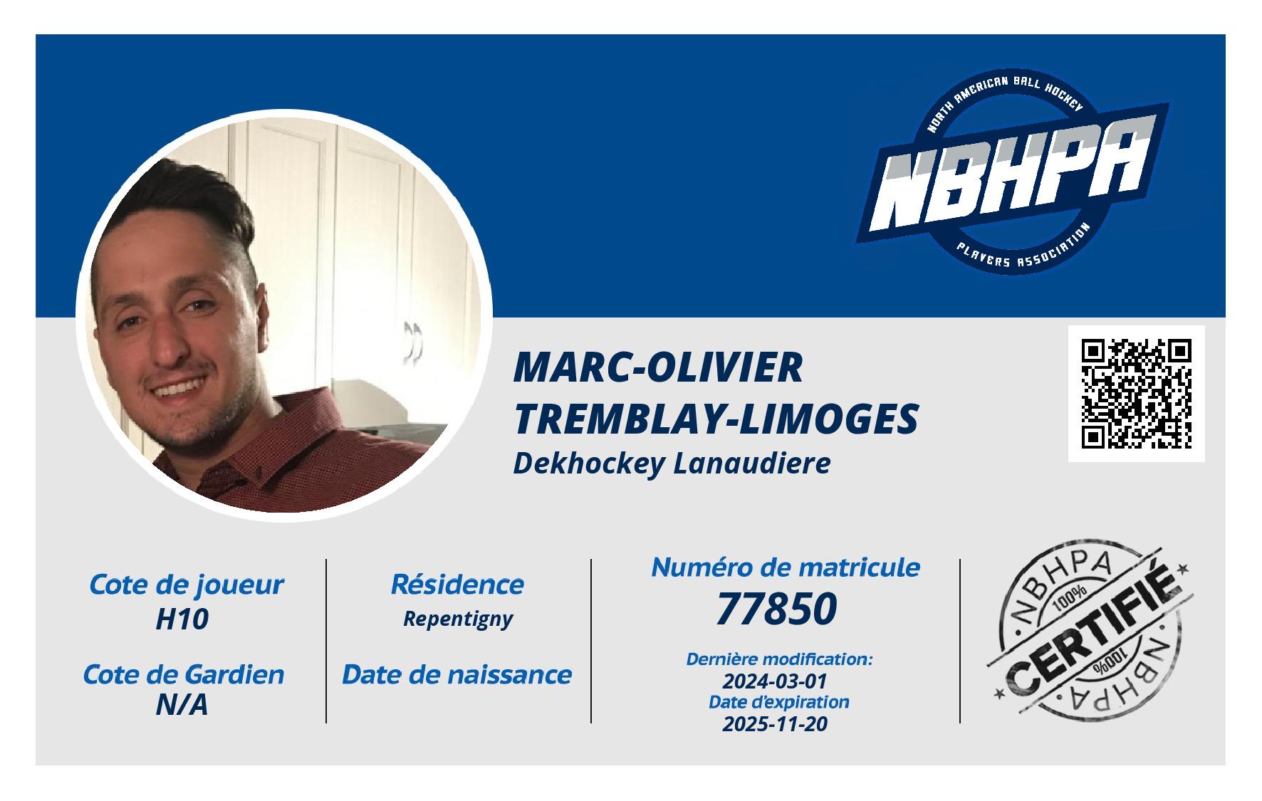 Marc-Olivier Tremblay-Limoges 