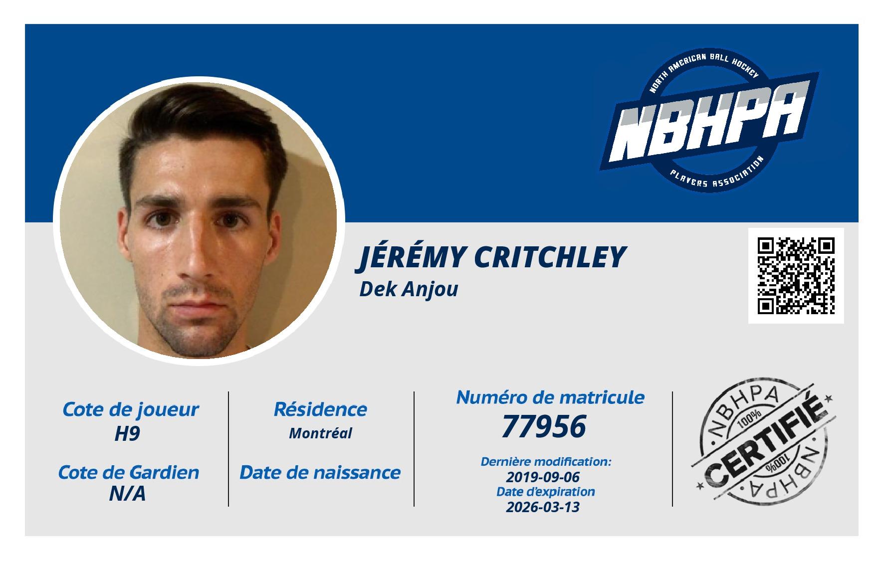 Jérémy Critchley