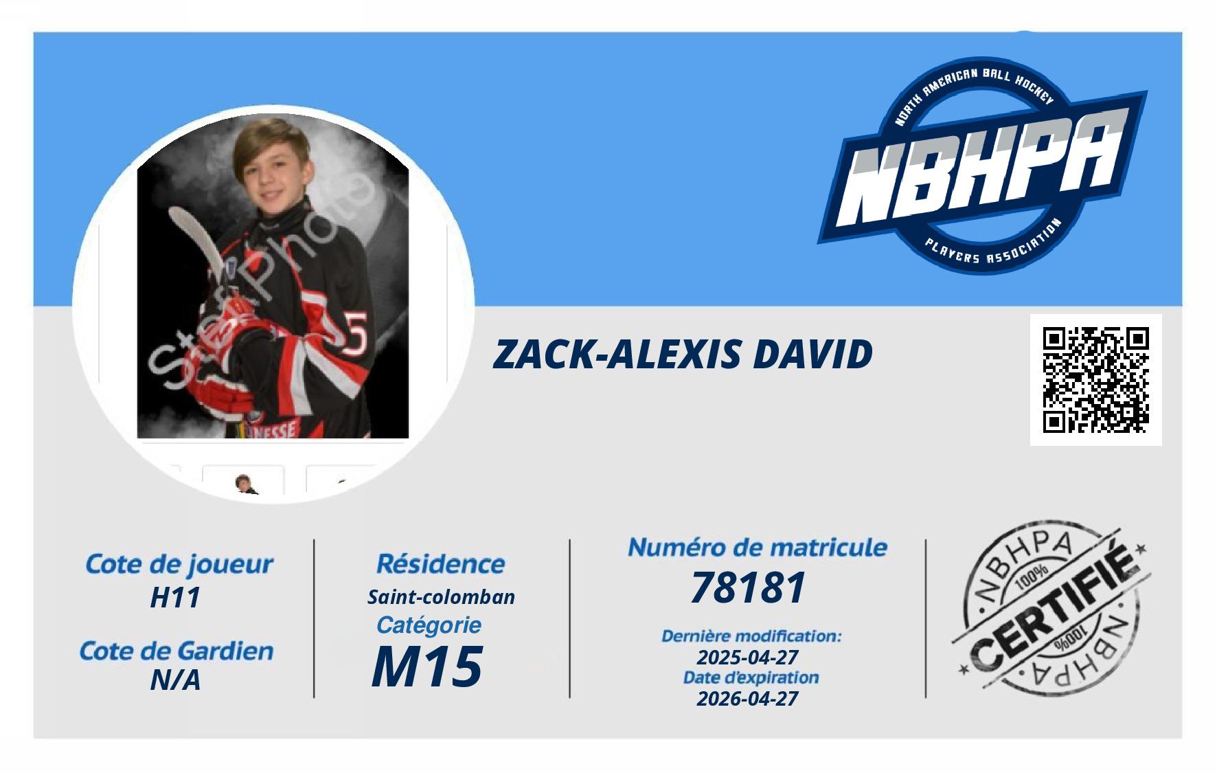 Zack-Alexis David