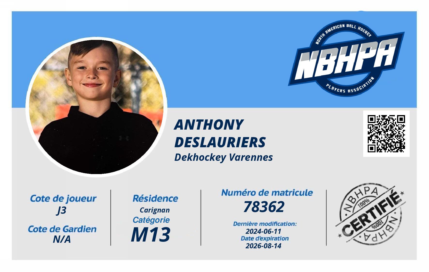 Anthony  Deslauriers