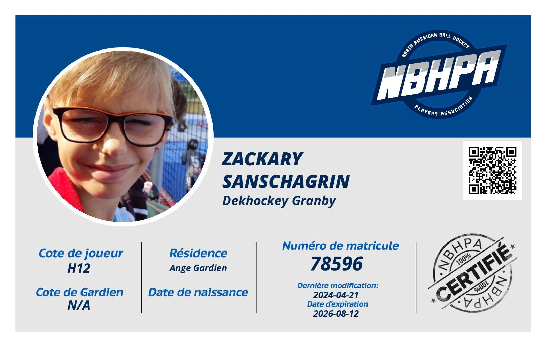 Zackary Sanschagrin