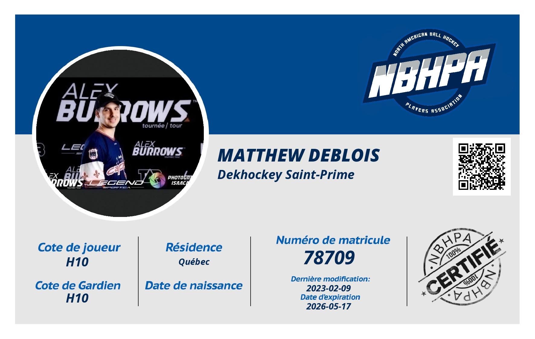 Matthew Deblois