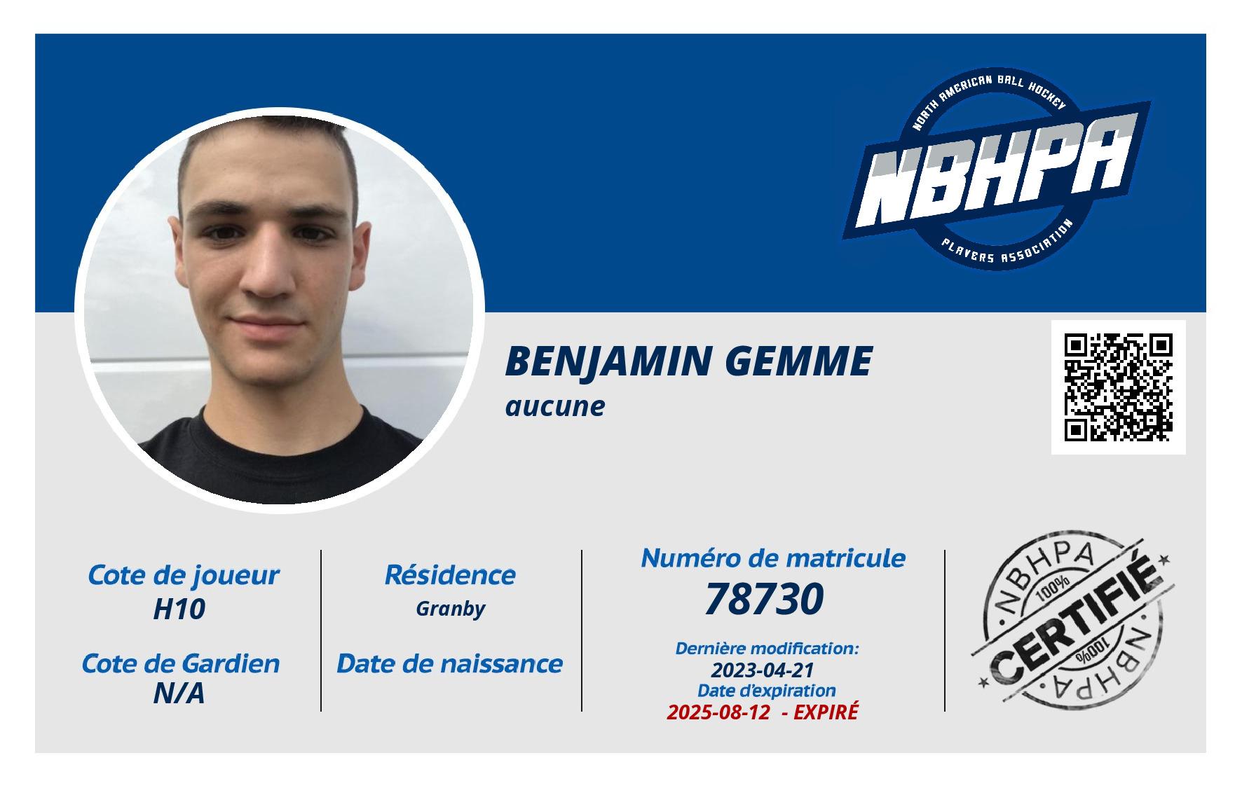 Benjamin Gemme