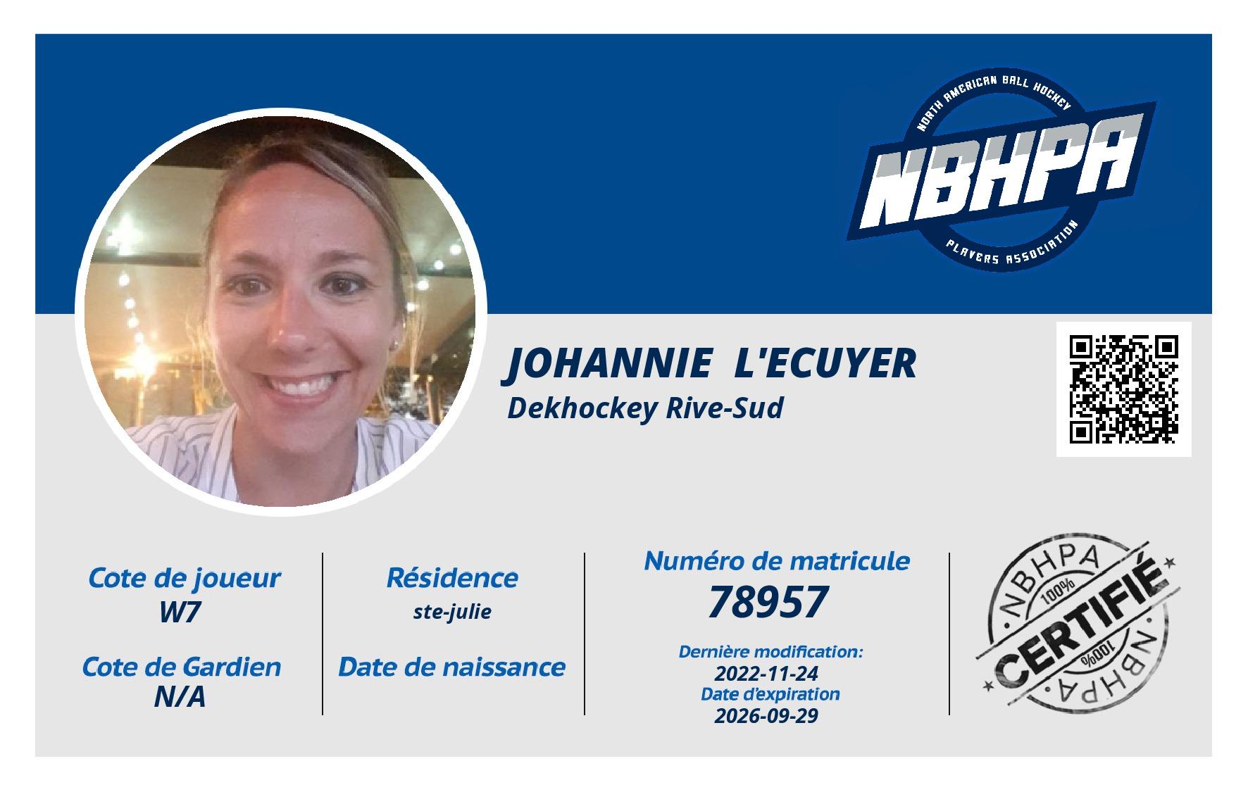Johannie  L'Ecuyer